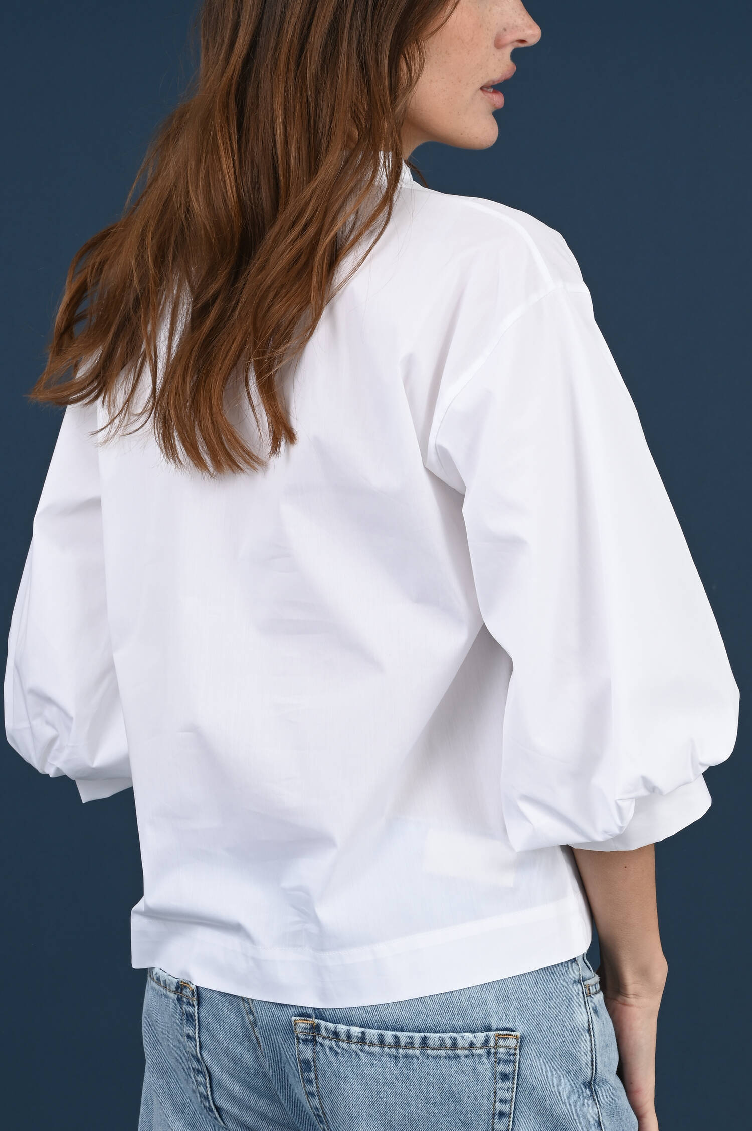 Bluse AMAL mit Puffärmeln in Weiß Bluse AMAL mit Puffärmeln in Weiß