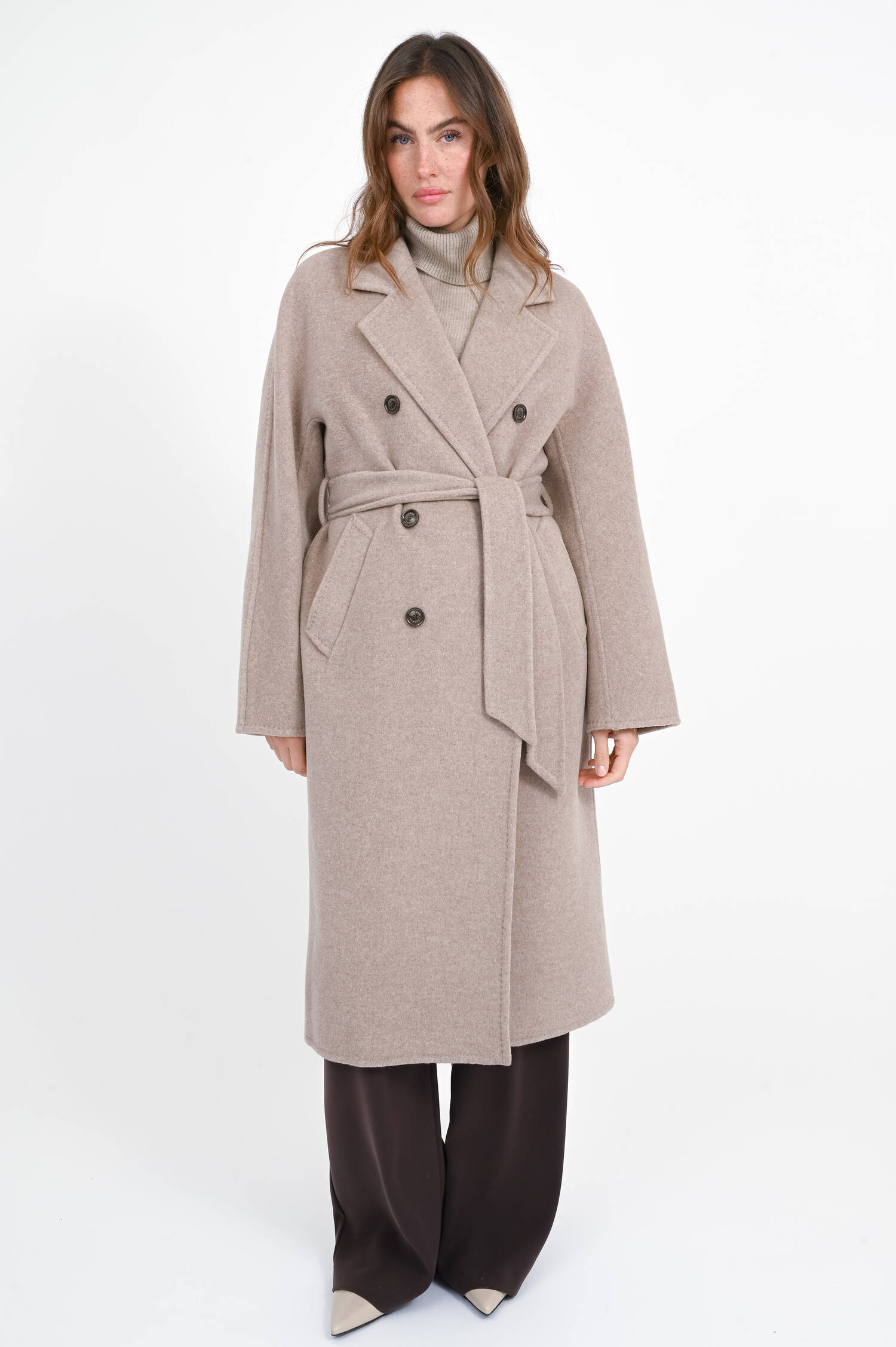 Woll-Cashmere-Mantel in Cappuccino Woll-Cashmere-Mantel in Cappuccino