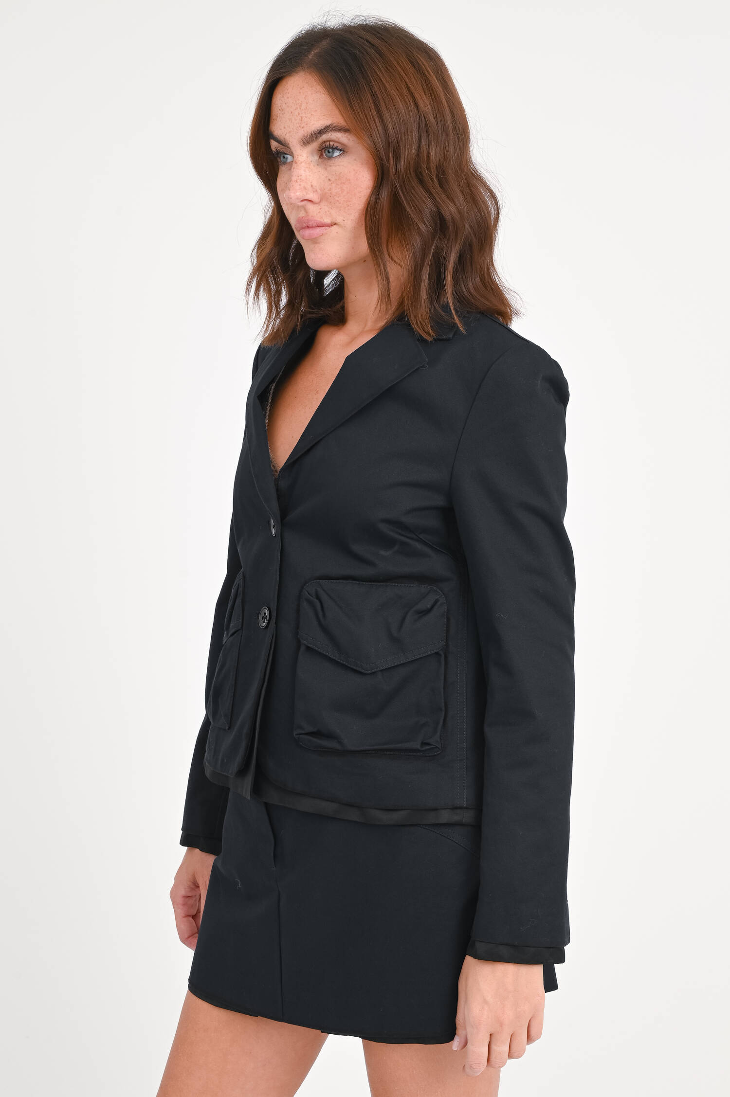 Blazer aus Baumwolle in Navy