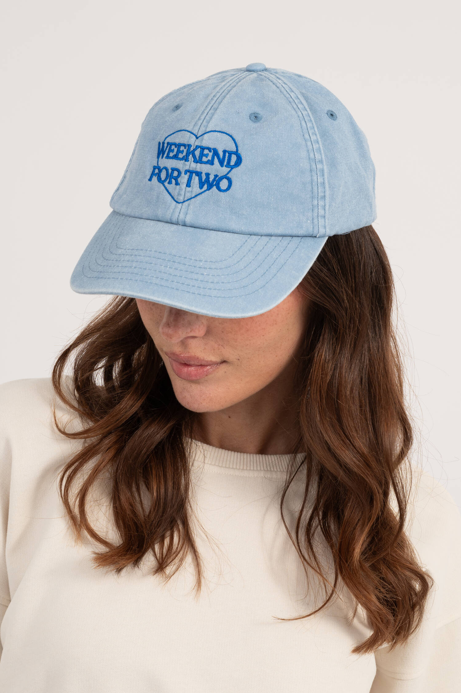 Basecap mit Stick in Hellblau