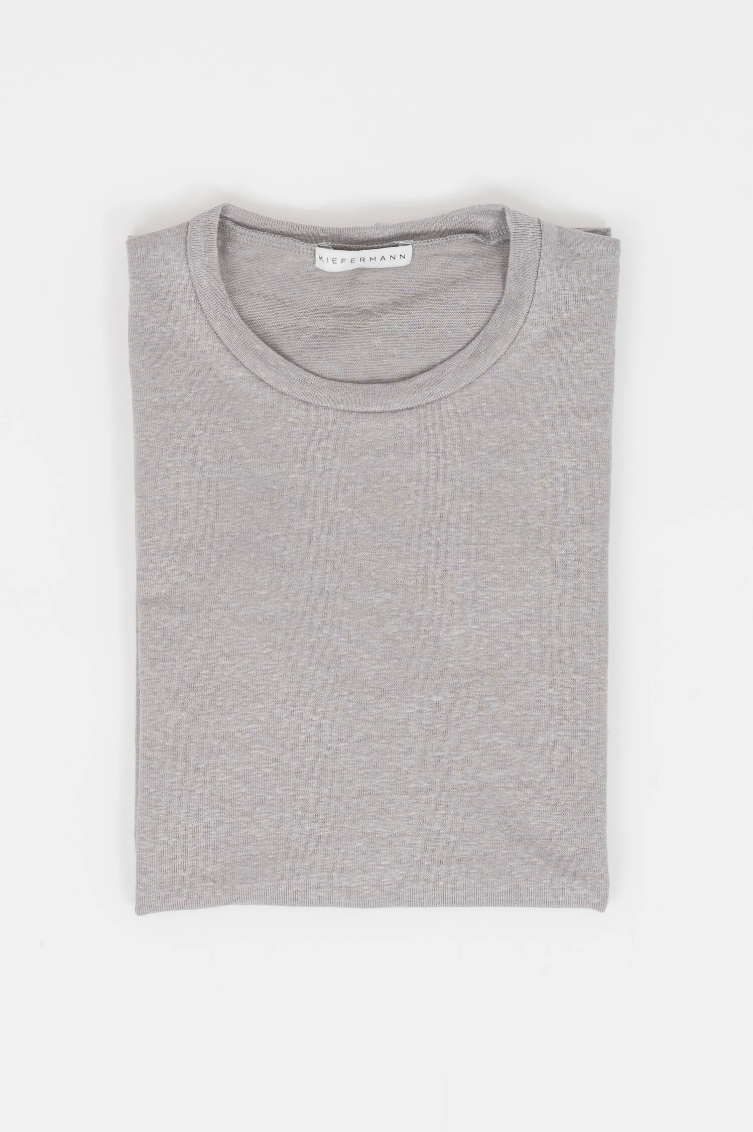 Leinen T-Shirt in Grau