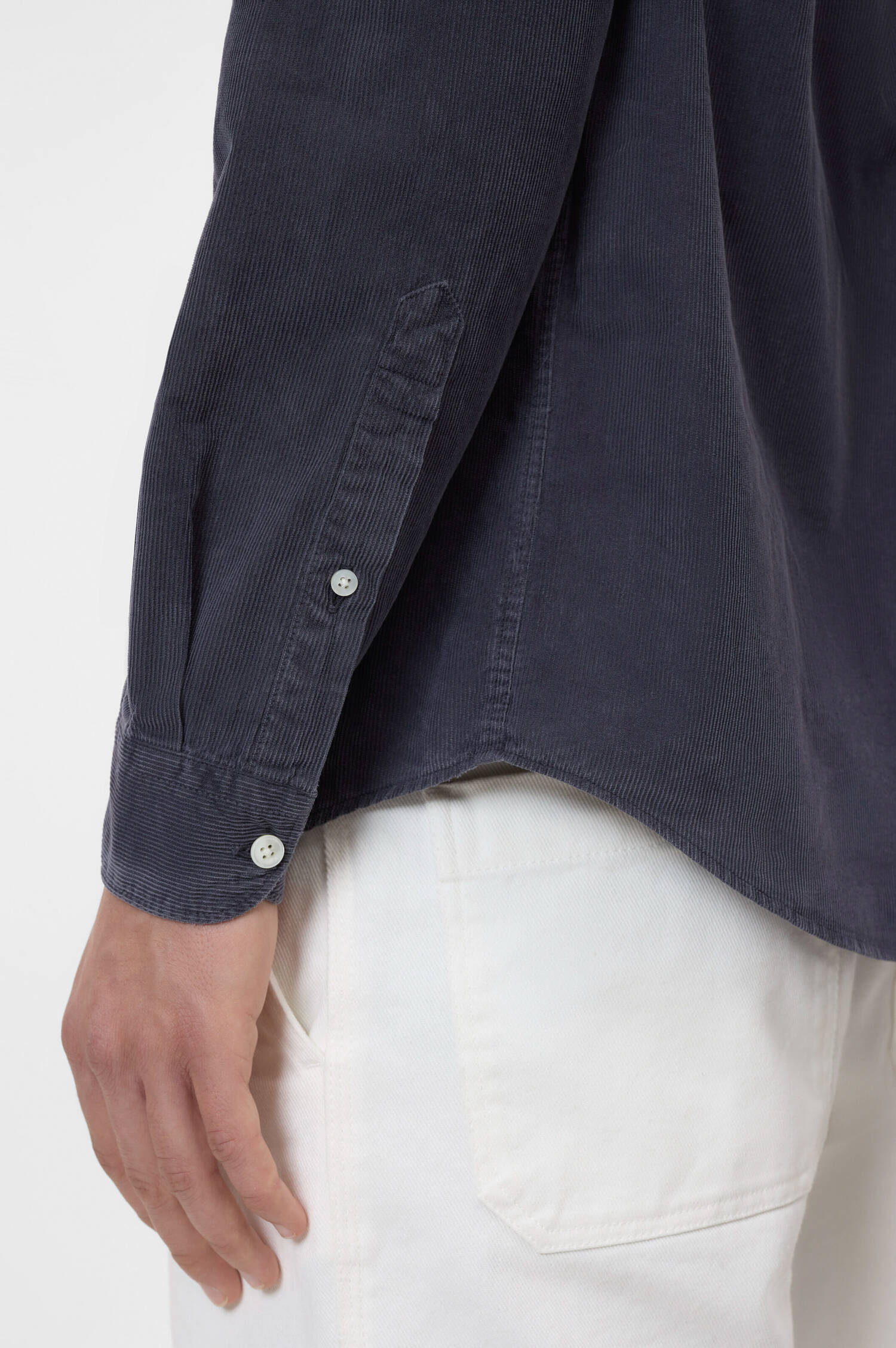 Cord-Hemd aus Baumwolle in Dark Night