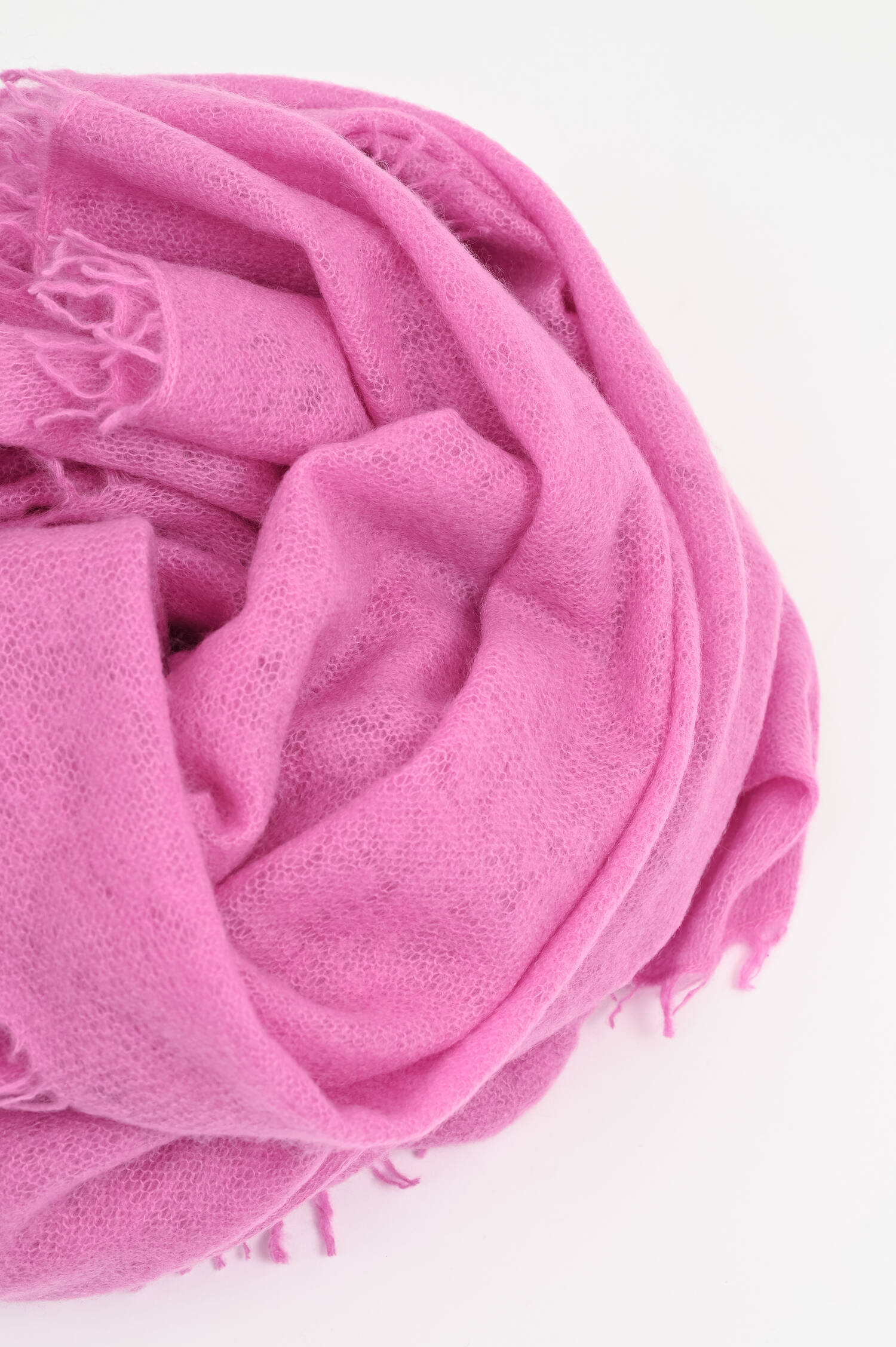 Schal mit Fransenkante aus Cashmere in Rosa Schal mit Fransenkante aus Cashmere in Rosa