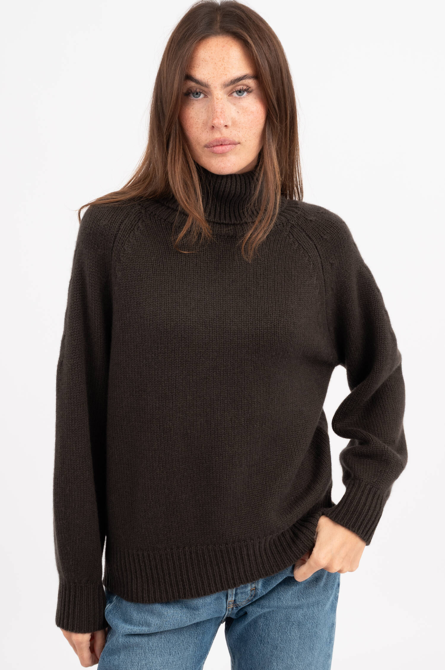 Cashmere Pullover in Dunkelbraun Cashmere Pullover in Dunkelbraun