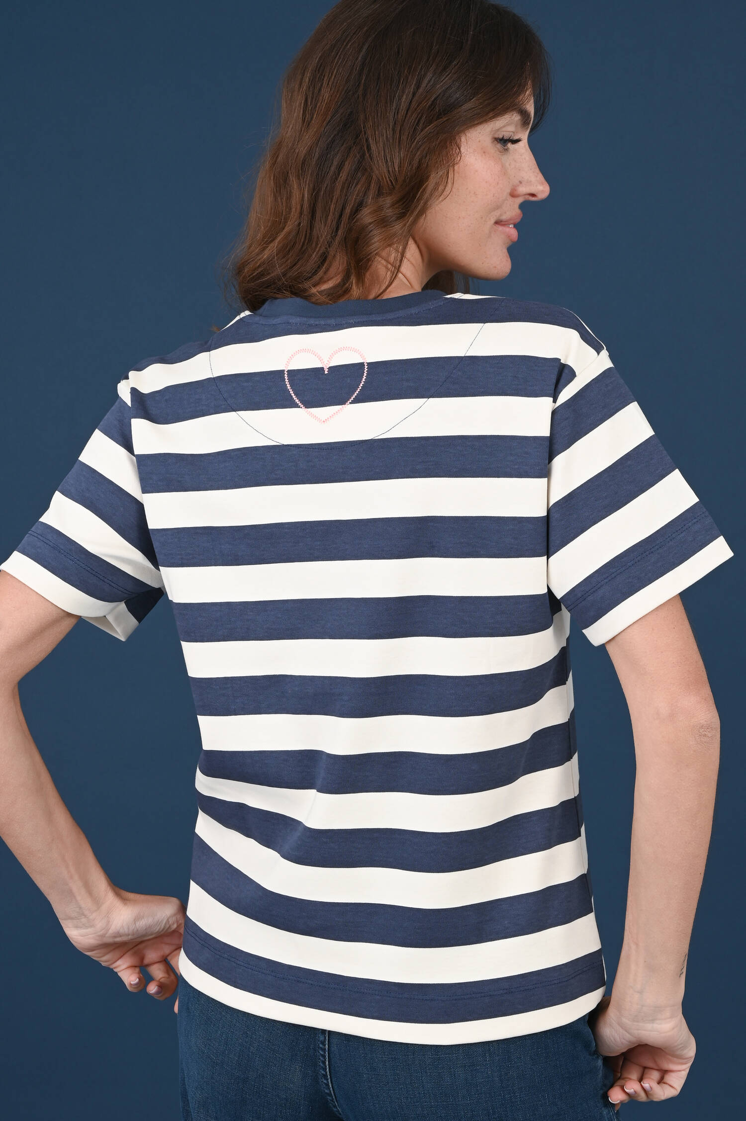Ringel T-Shirt AMORE in Ecru/Navy Ringel T-Shirt AMORE in Ecru/Navy