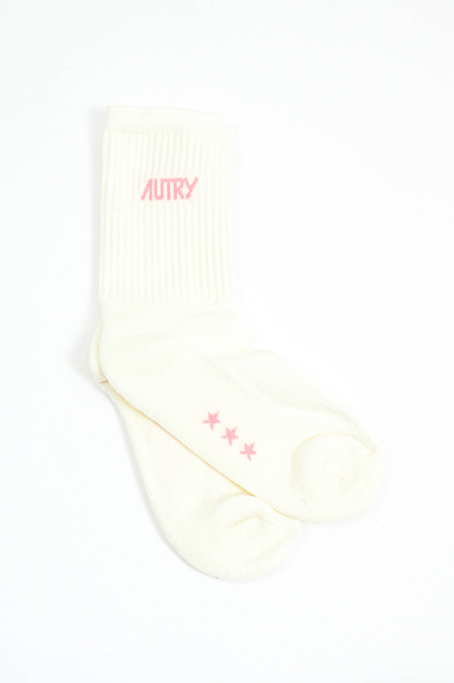 Socken aus Baumwoll-Mix in Weiß/Rosa