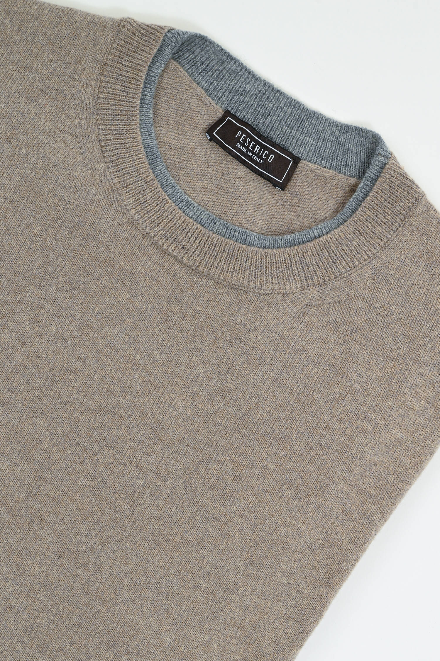 Strickpullover aus Woll-Cash-Mix in Beige