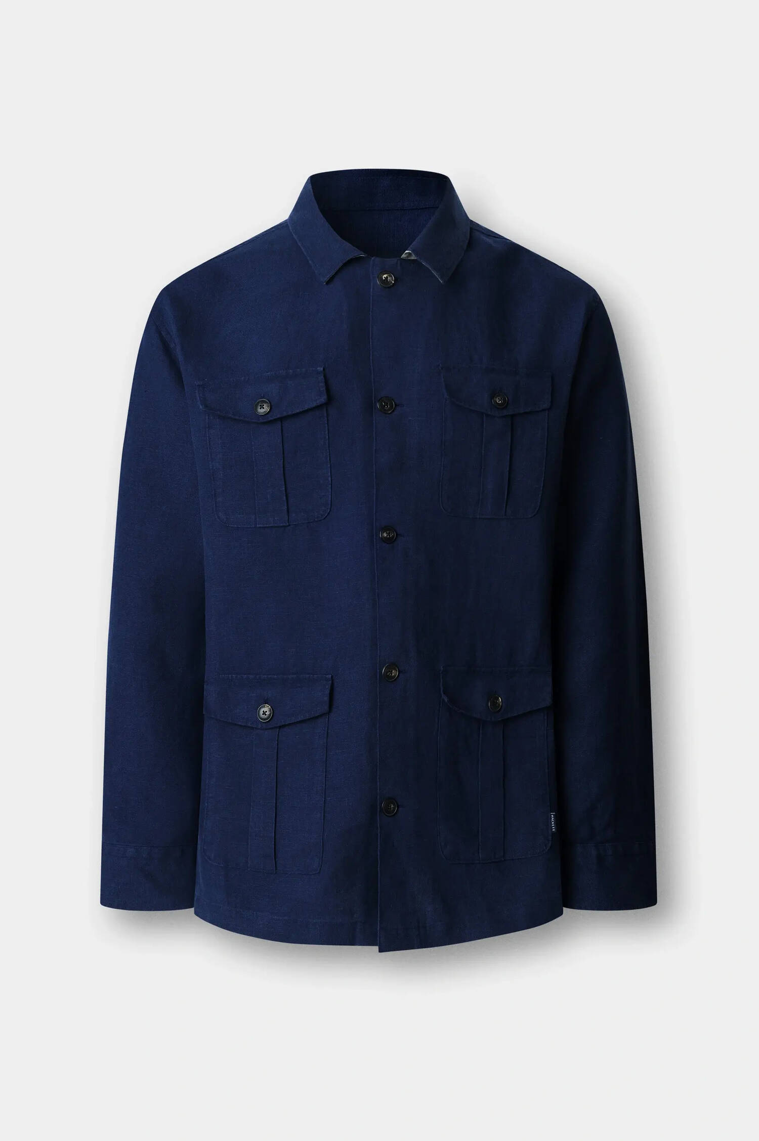Leinen Overshirt in Dunkelblau