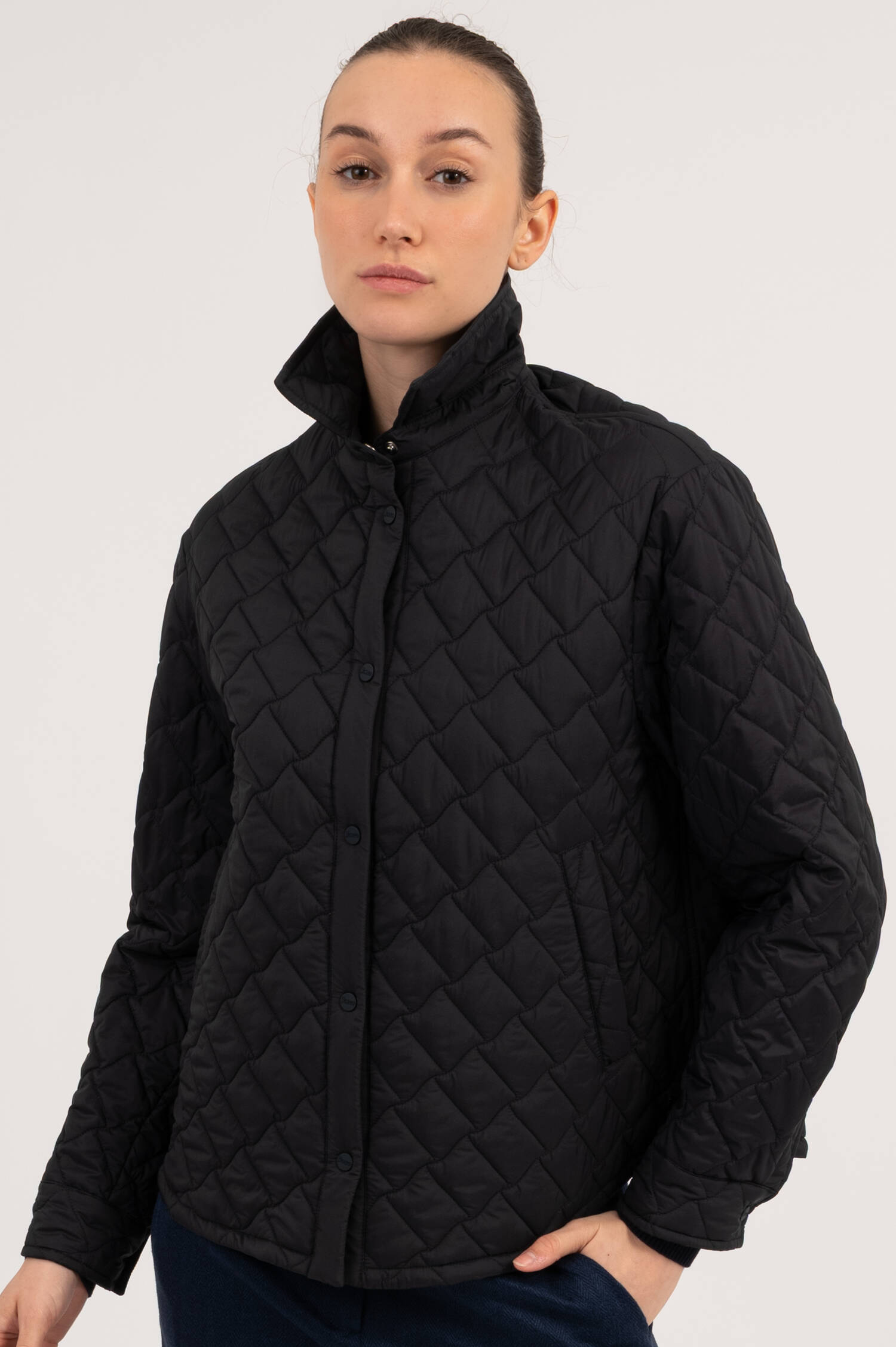 Steppjacke mit Rautenmuster in Navy Steppjacke mit Rautenmuster in Navy