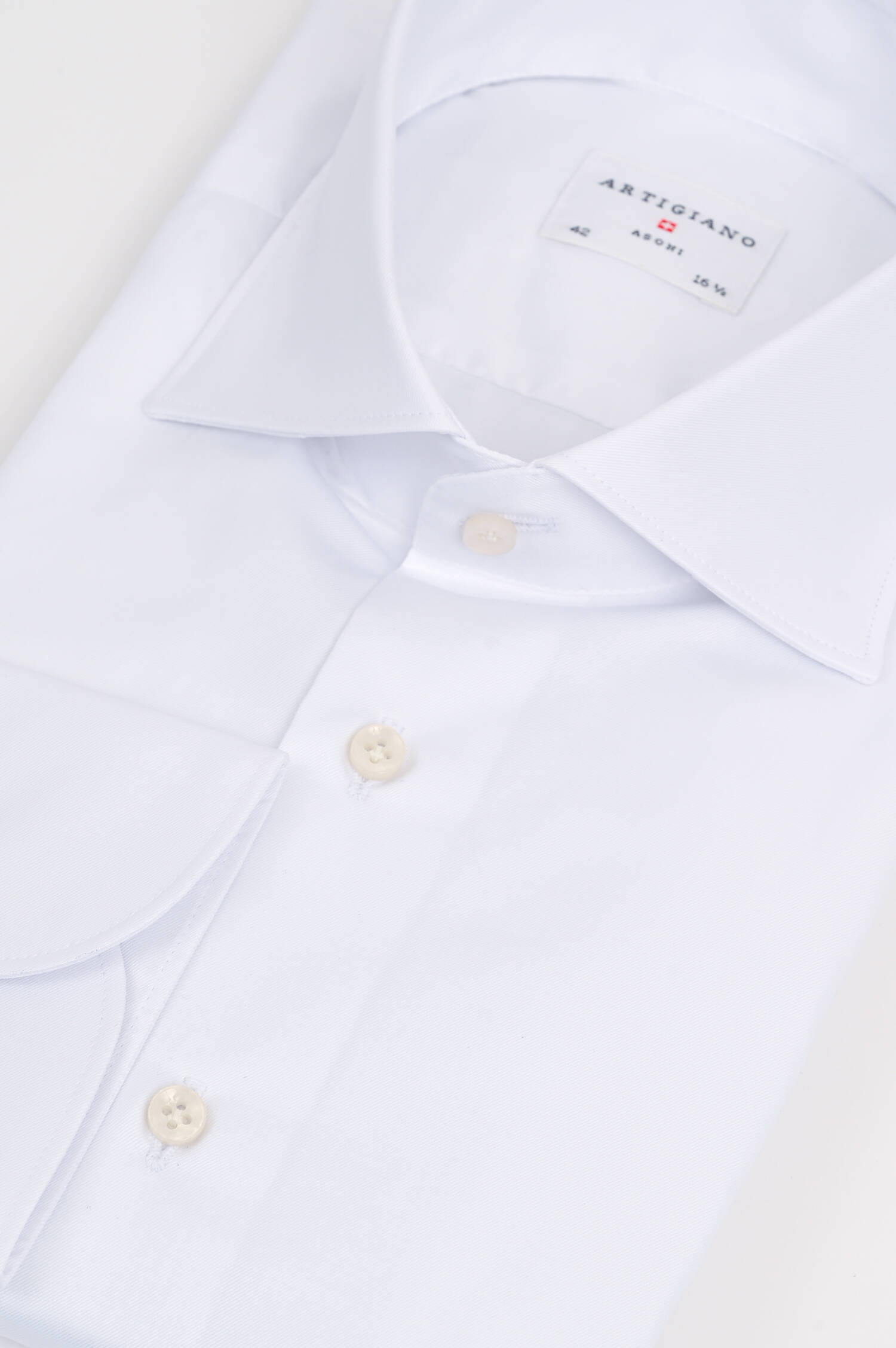 Hemd aus Baumwoll-Twill in Weiß