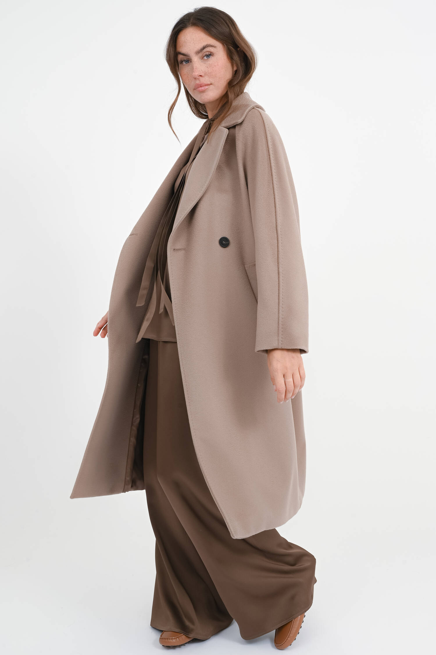 Wollmantel RESINA in Marron Glace