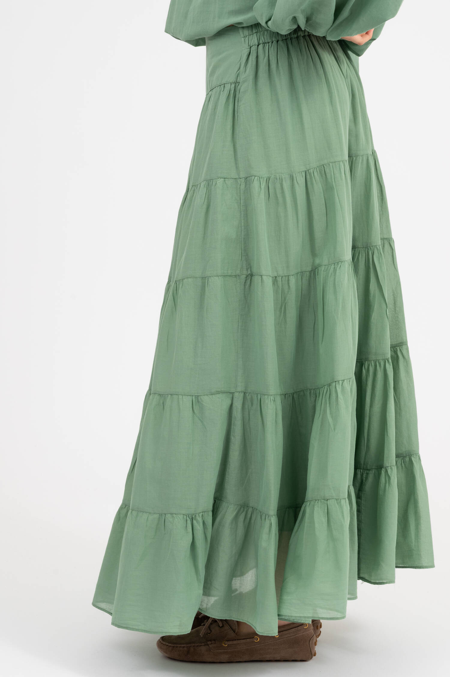 Stufenschlupfrock in Salbeigrün