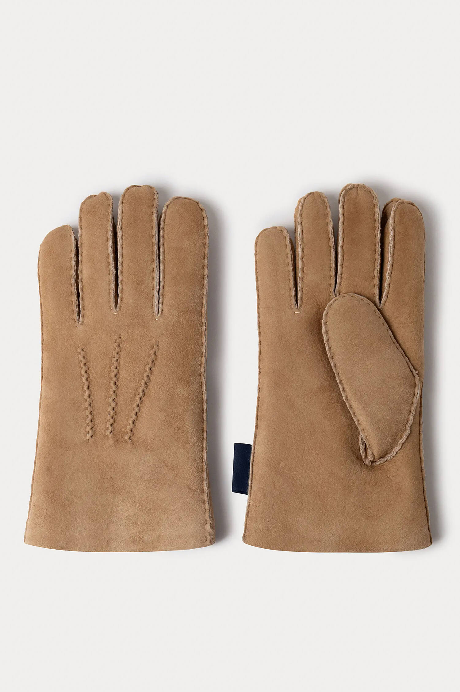 Leder-Handschuhe in Hellbraun