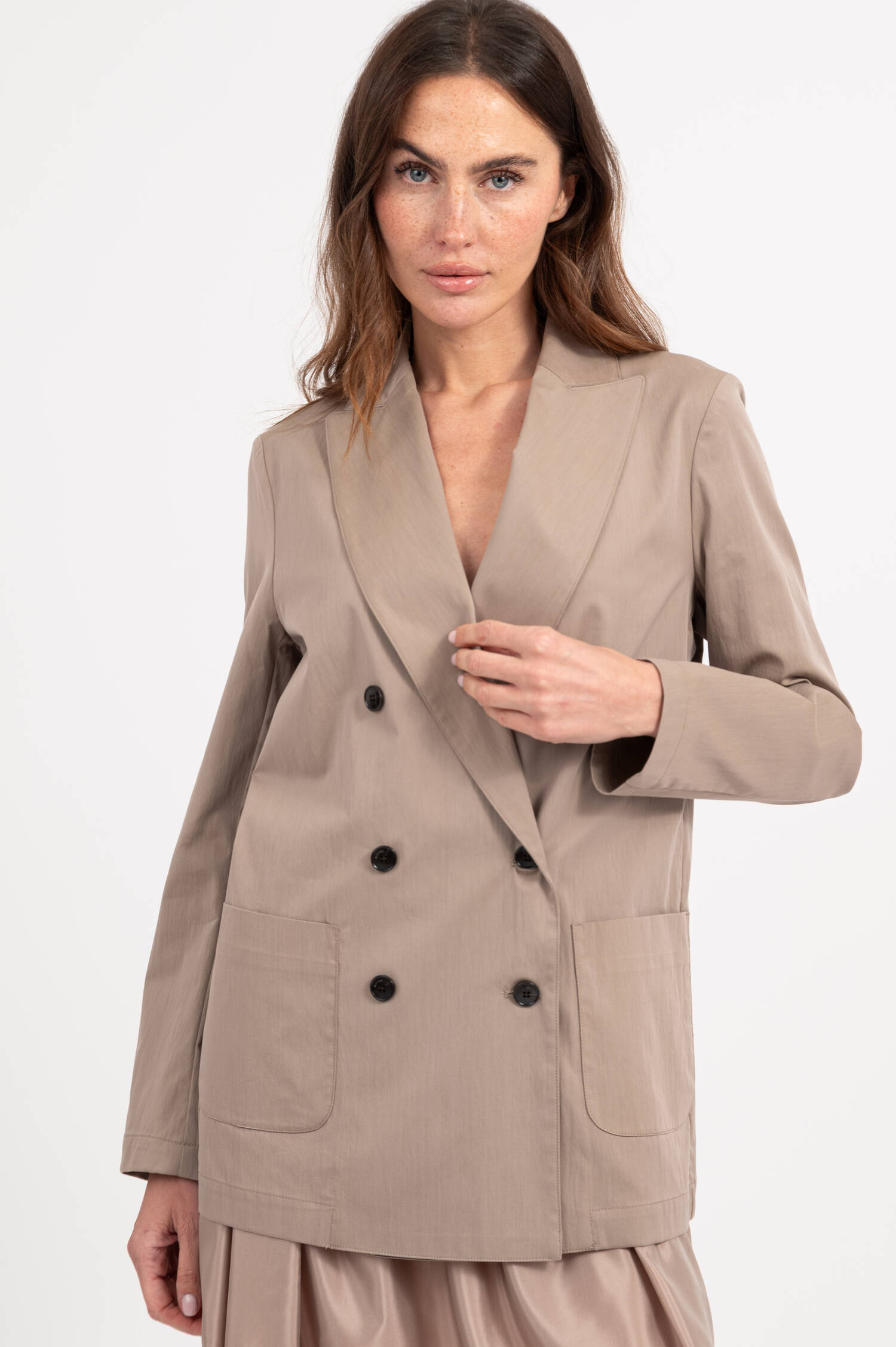 Slim Fit Blater GIACCA in Taupe