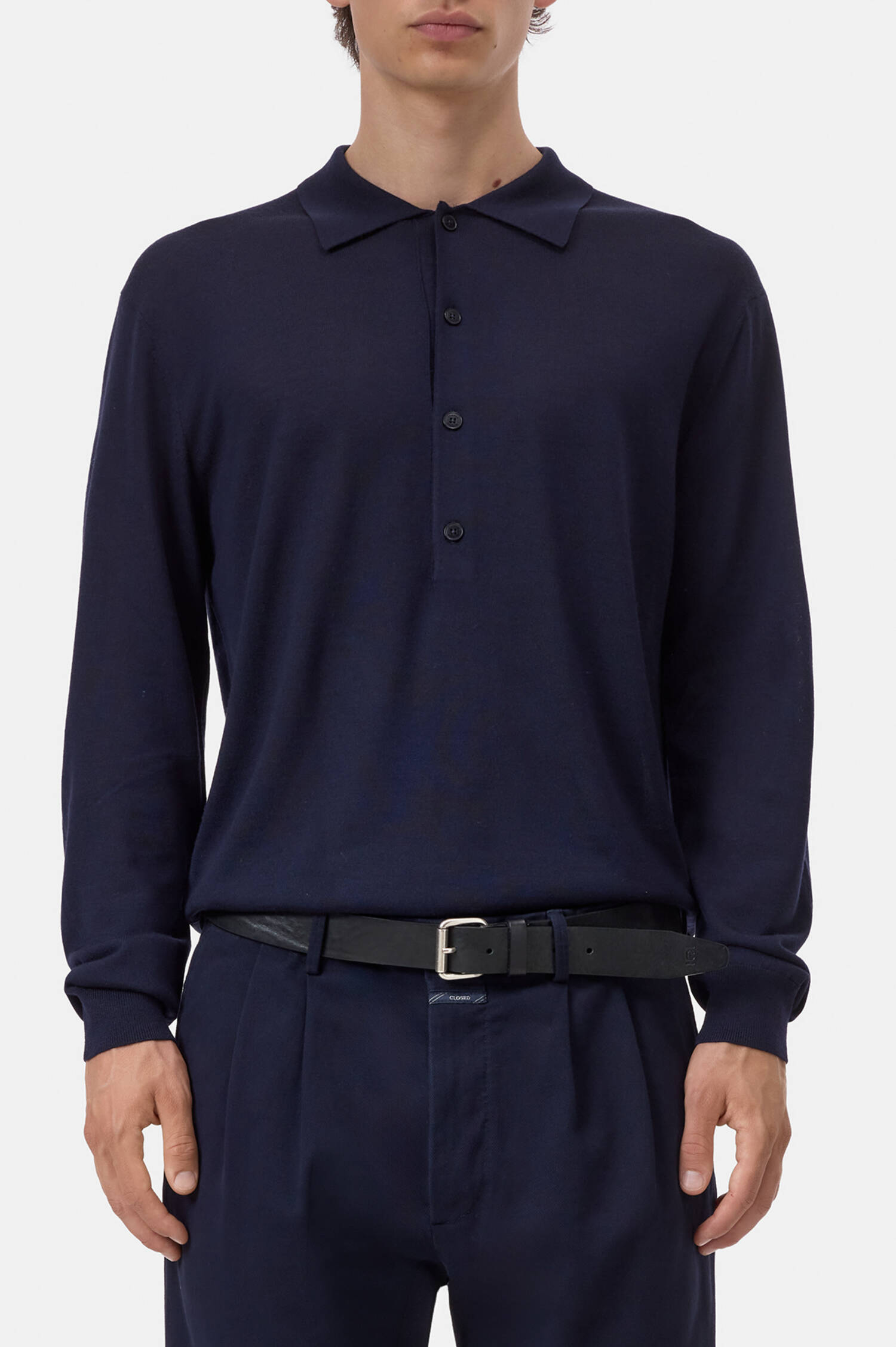 Polo Woll-Jumper in Blau