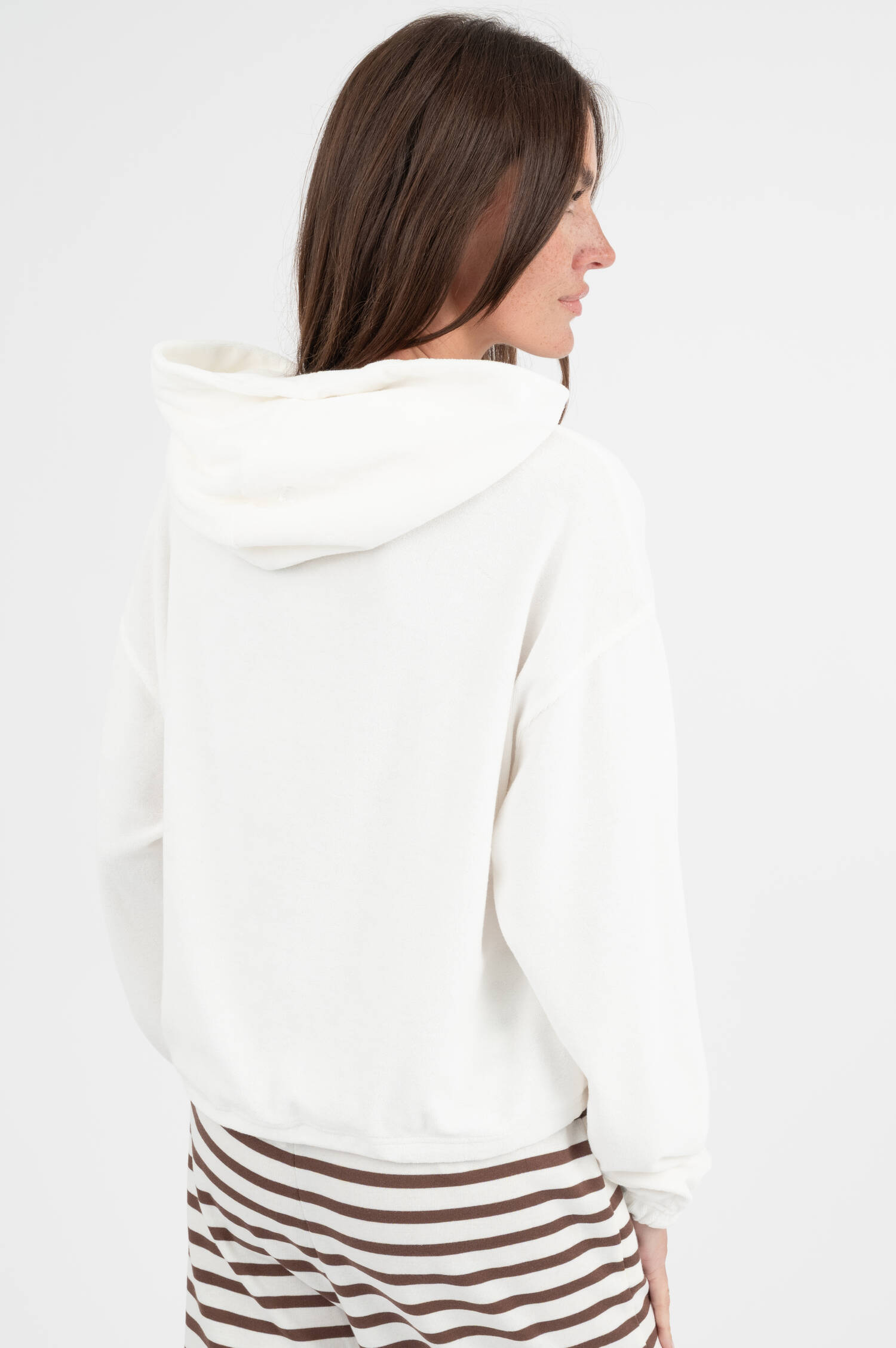 Frottee Sweatjacke in Ecru Frottee Sweatjacke in Ecru