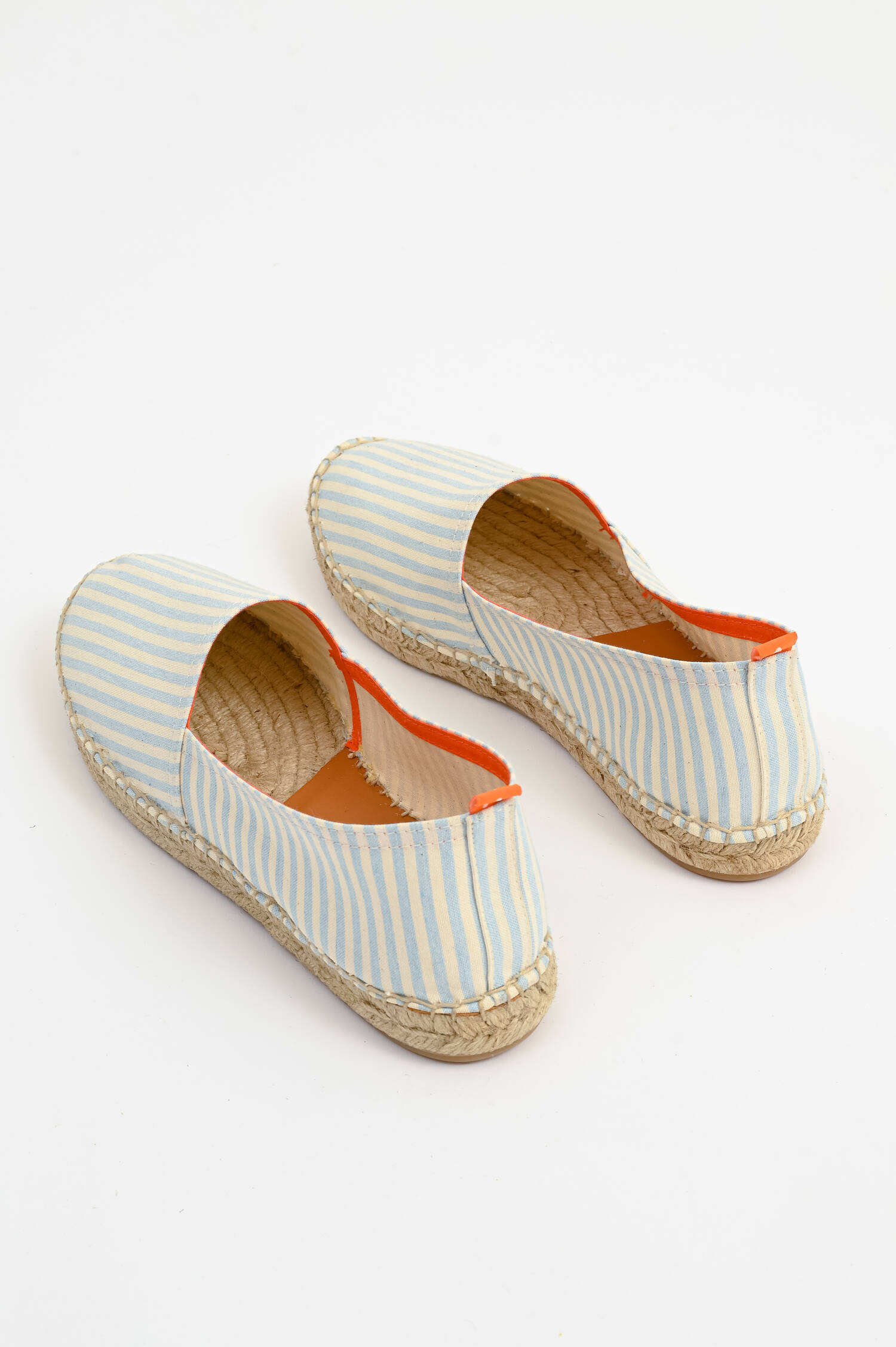 Gestreiftes Espandrilles ROYAS in Hellblau/Weiß