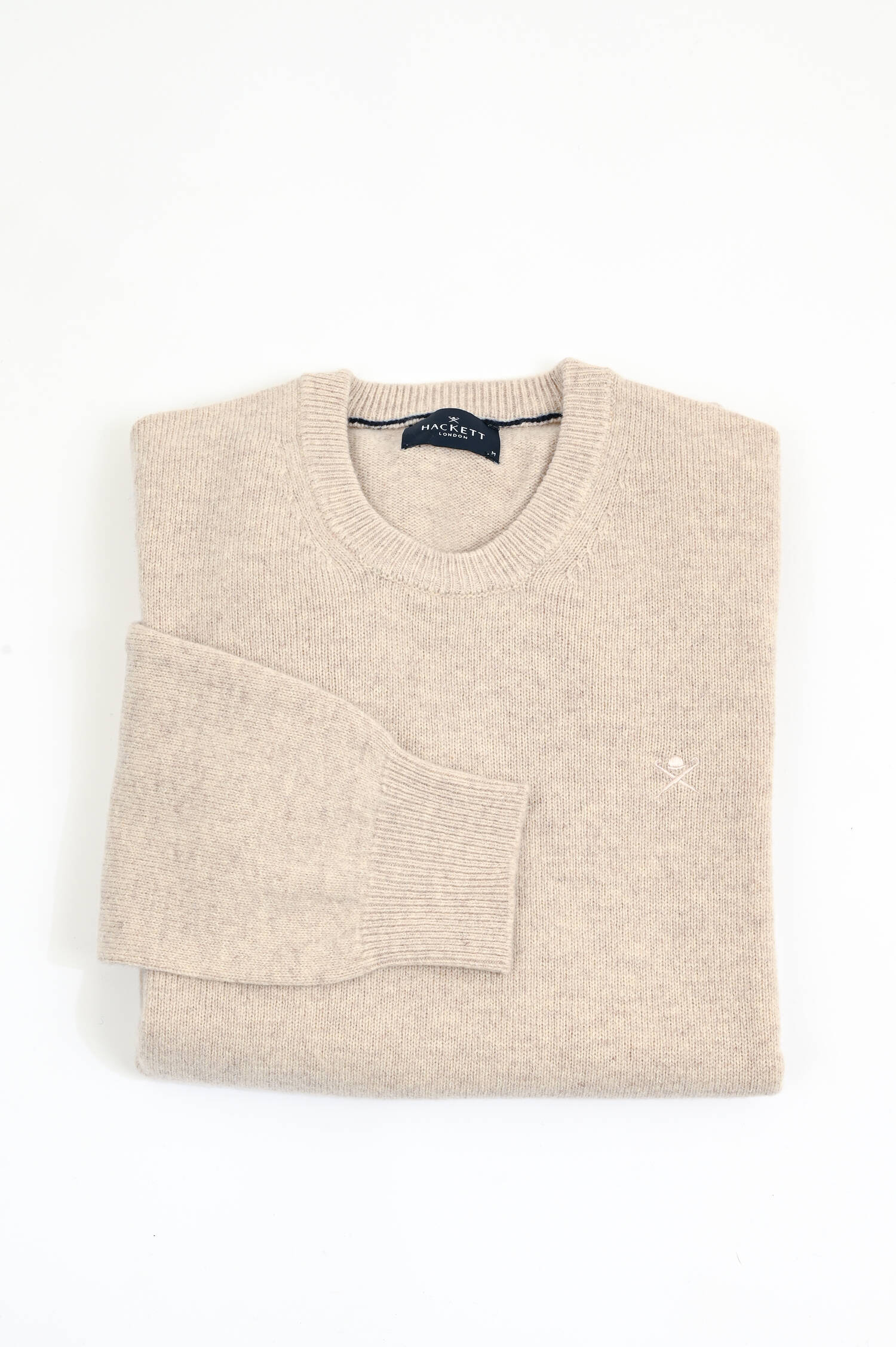 Pullover aus Lammwolle in Creme