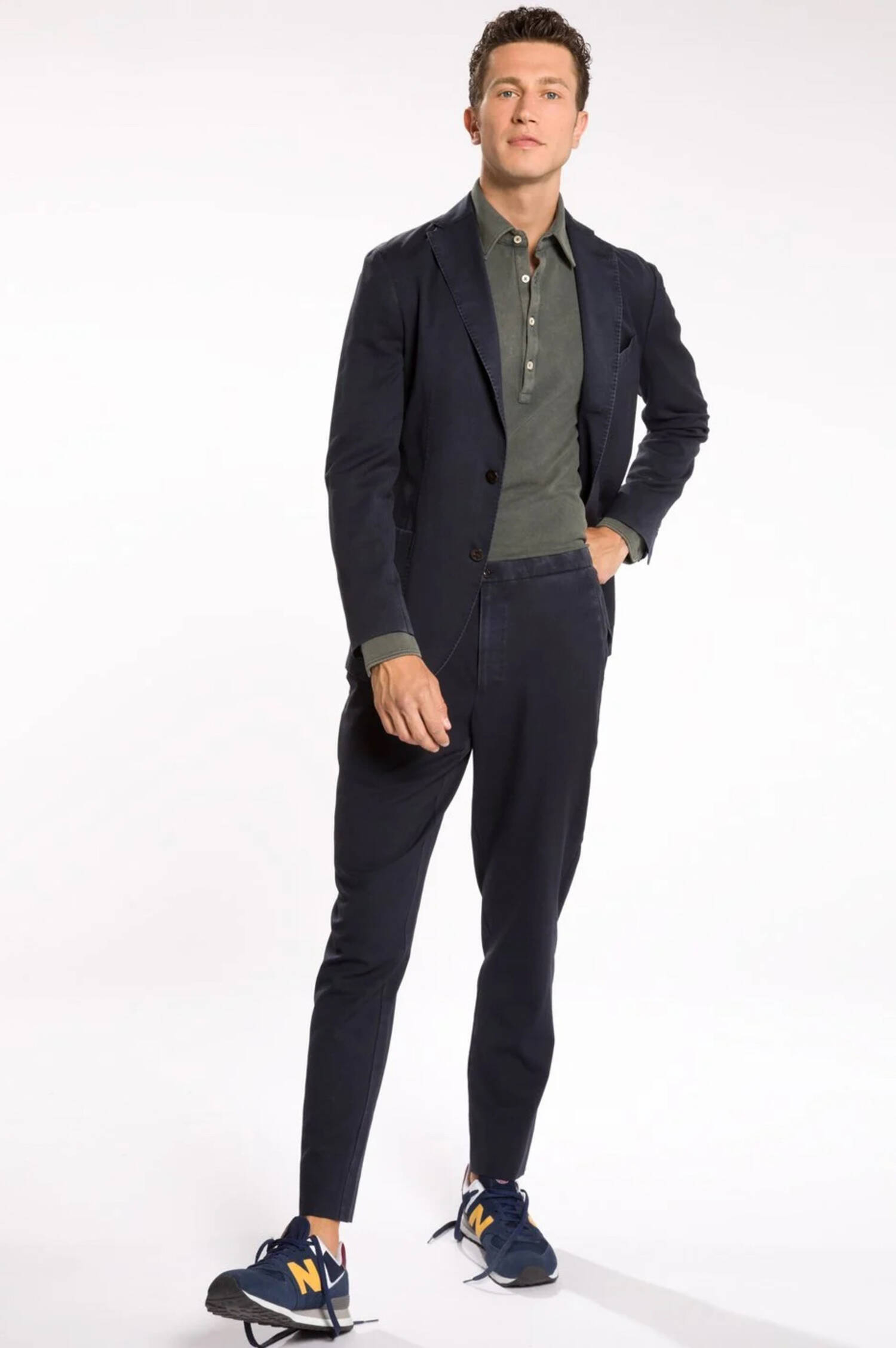 K-Jacket Anzug aus Wolle in Navy K-Jacket Anzug aus Wolle in Navy