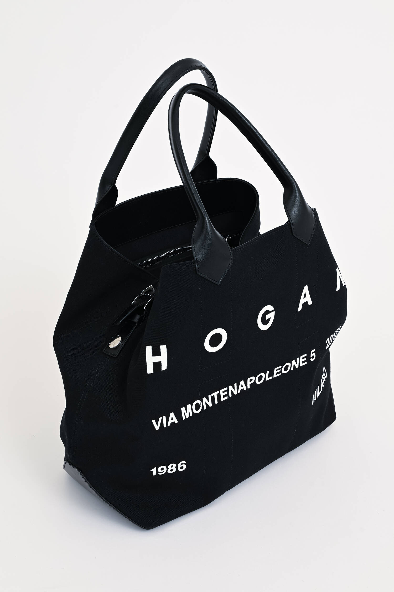 Shopper "Grande" in Schwarz/Weiß