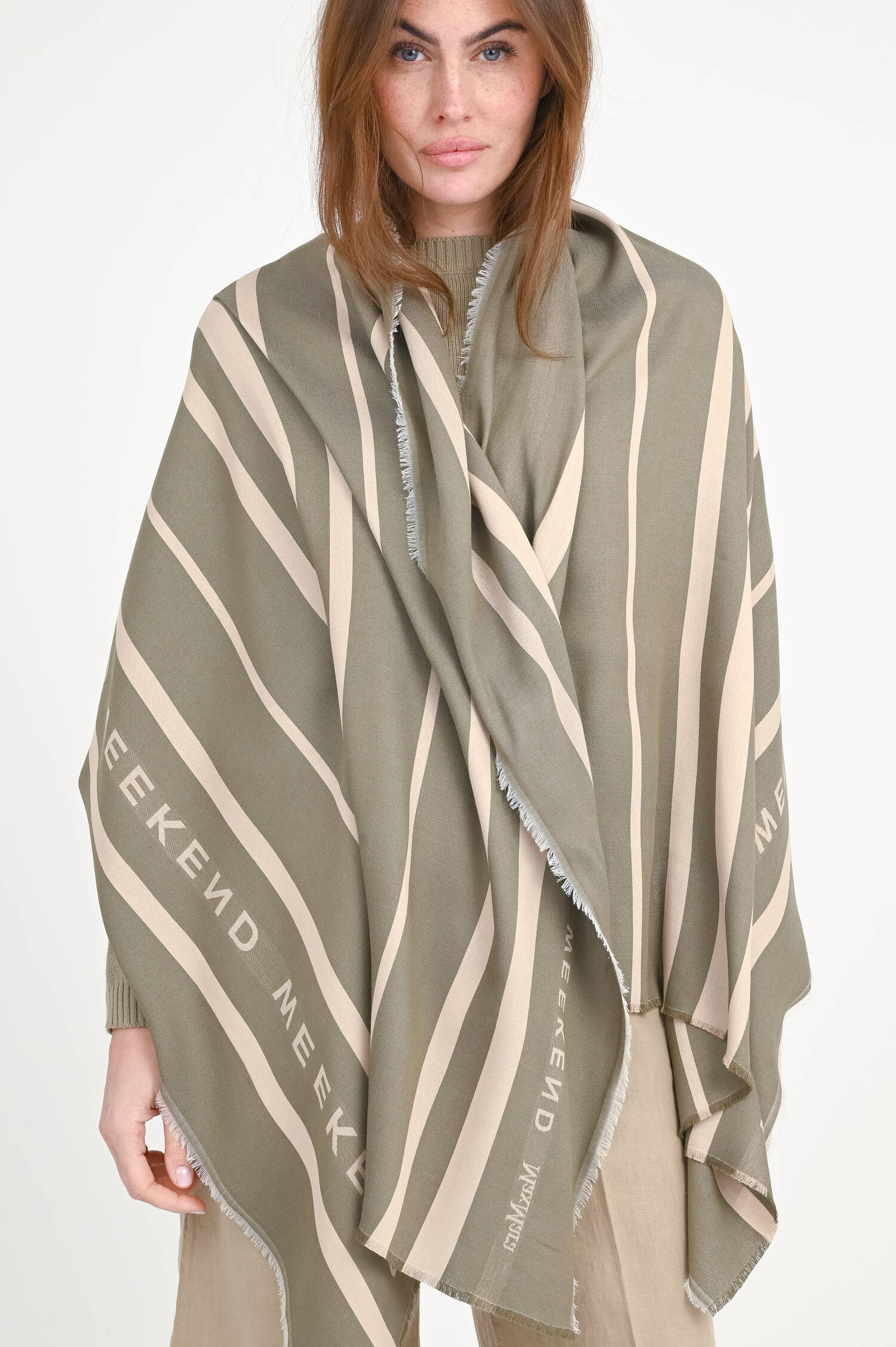 Tuch EUFEMIA in Khaki/Beige Tuch EUFEMIA in Khaki/Beige