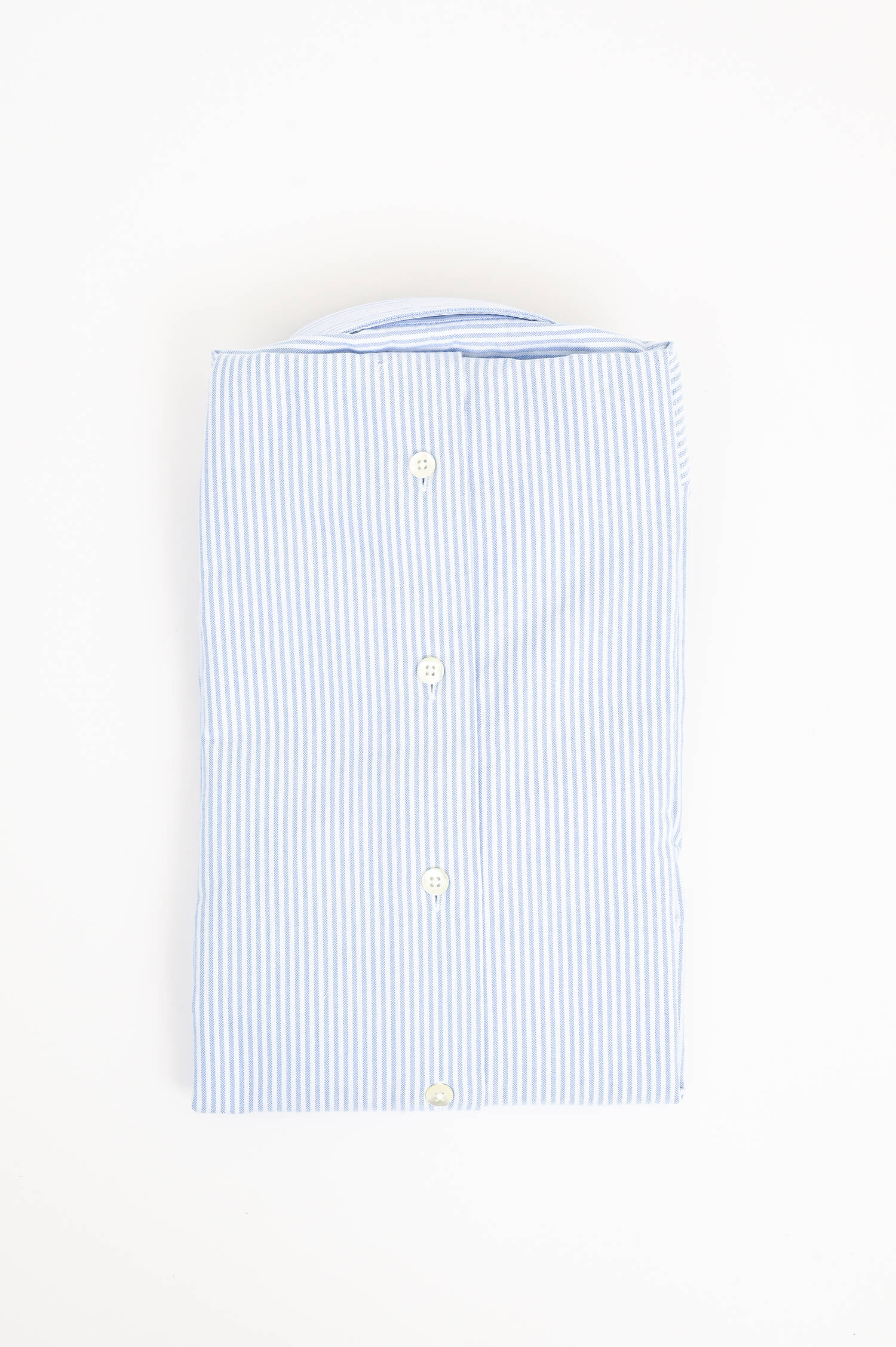 Gestreiftes Oxford Hemd in Weiß/Hellblau