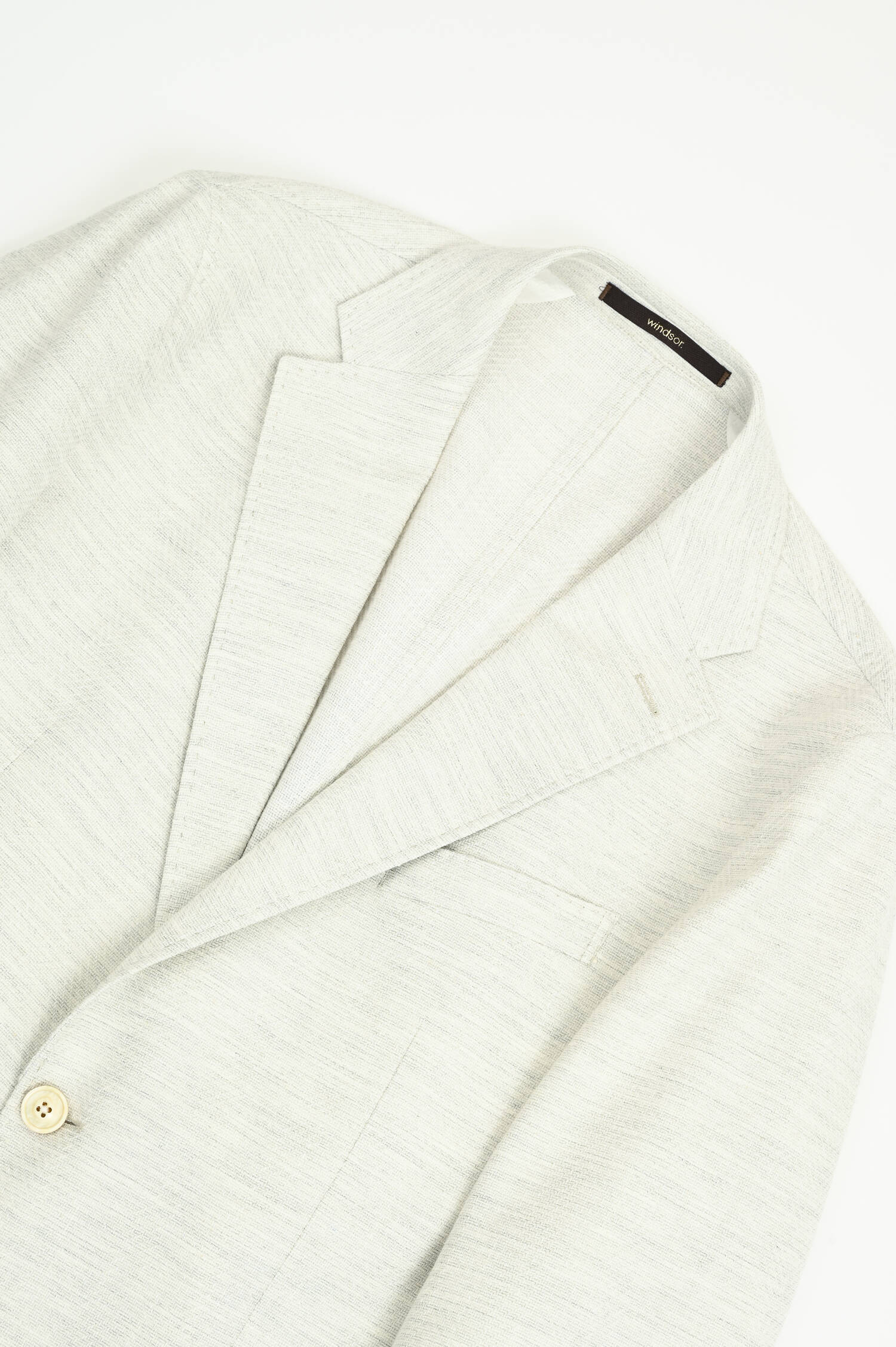 Strukturiertes Baumwoll-Sakko in Hellgrau/Natur