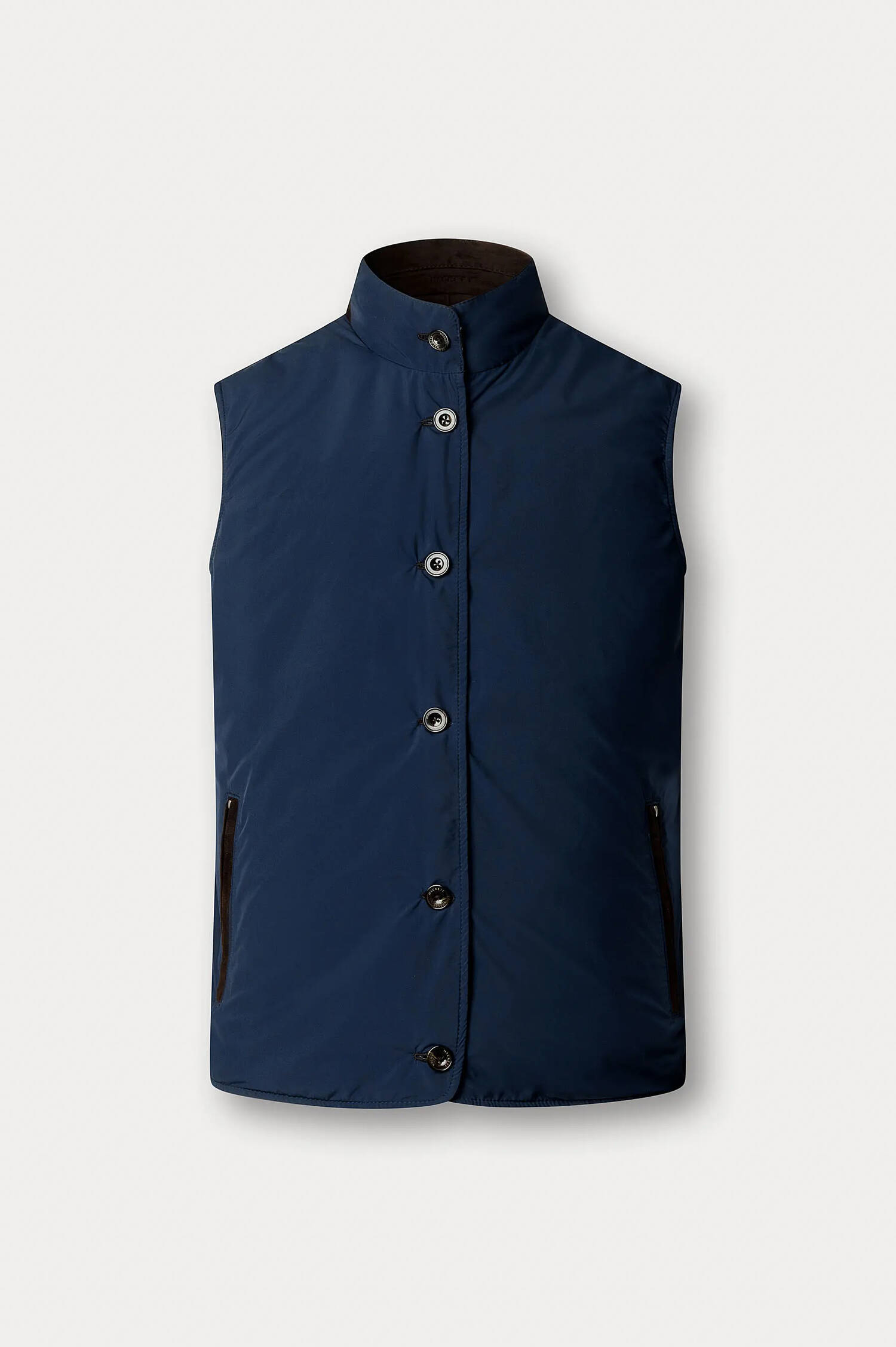 Wende-Gilet in Braun/Navy