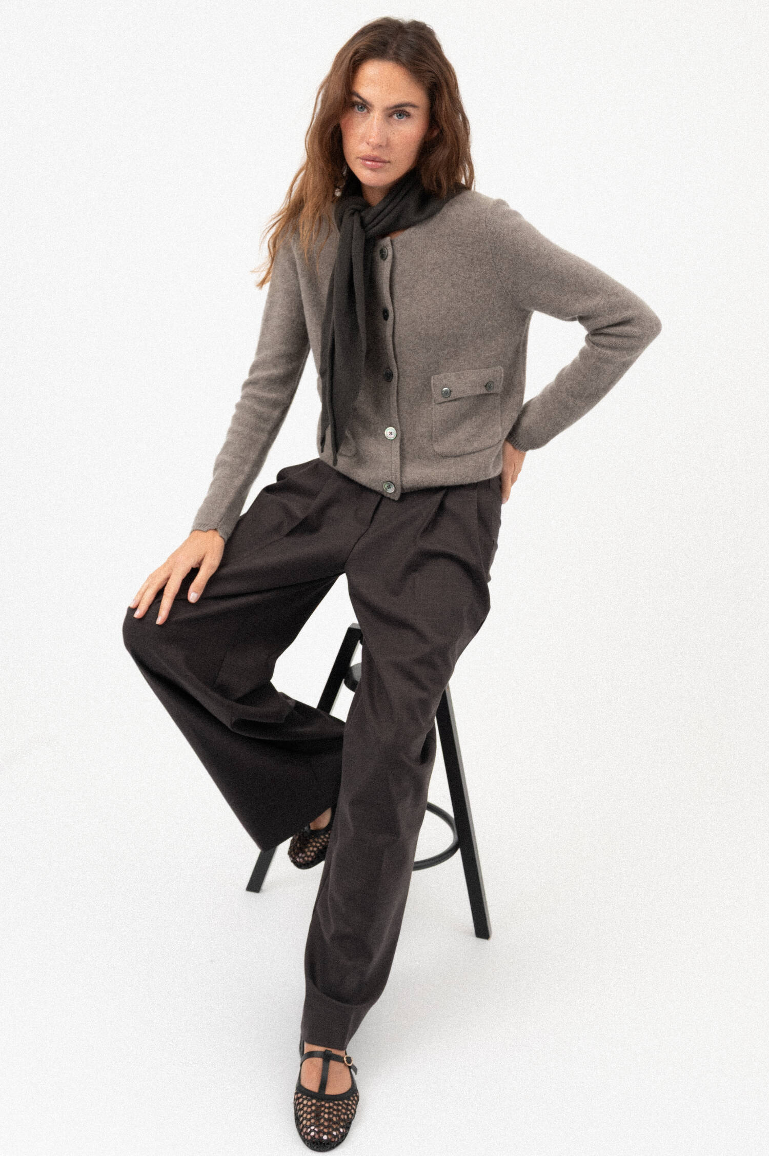 Woll-Mix-Bundfaltenhose ADDISON in Braun Woll-Mix-Bundfaltenhose ADDISON in Braun