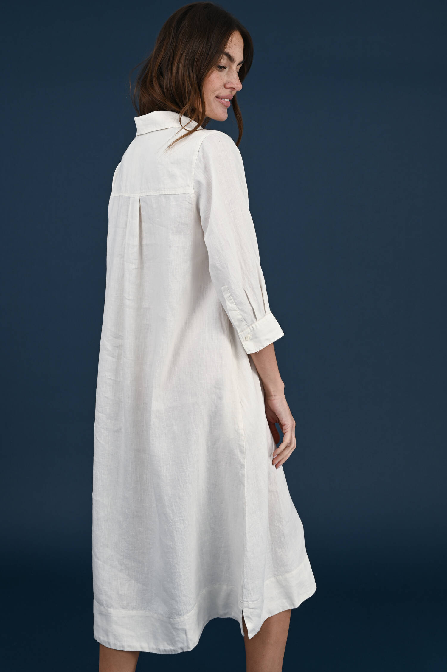 Leinenkleid in Ivorybeige