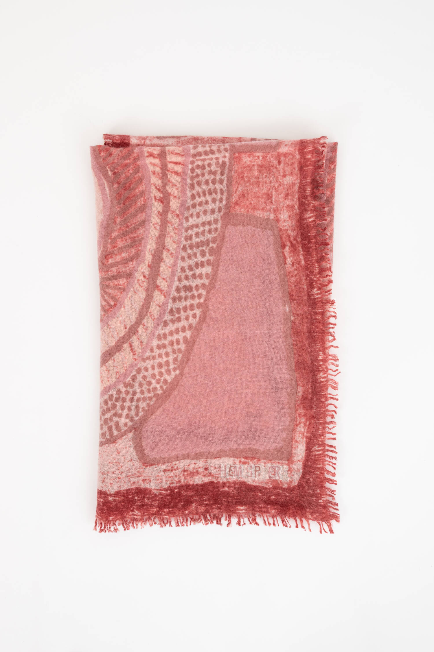 Cashmere-Tuch mit Fantasy-Print in Rosa Cashmere-Tuch mit Fantasy-Print in Rosa