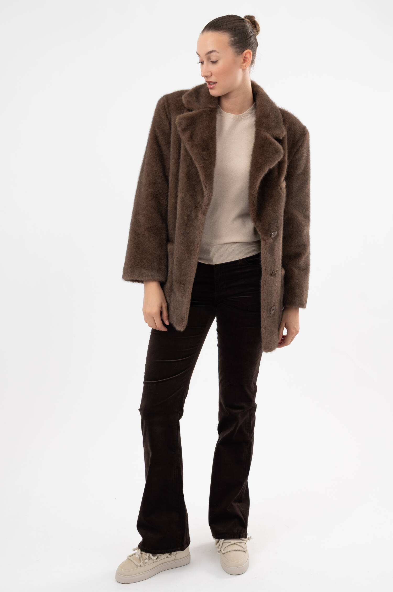 Faux-Fur-Jacke in Braun Faux-Fur-Jacke in Braun