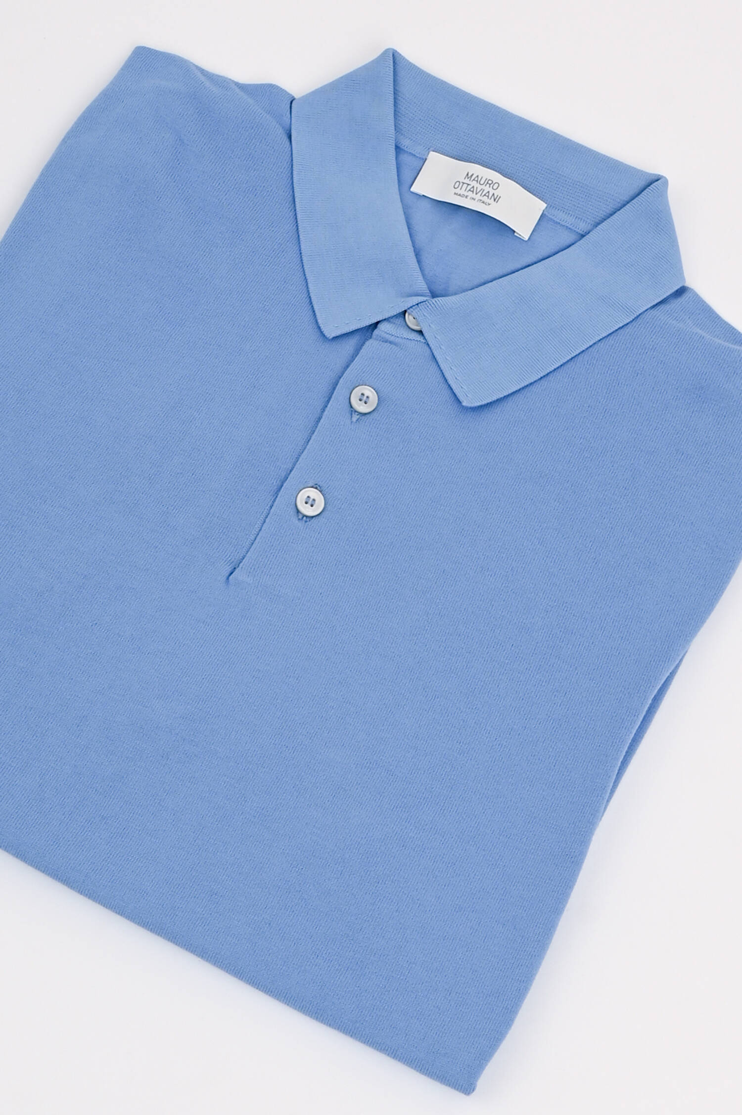 Poloshirt aus Baumwolle in Hellblau Poloshirt aus Baumwolle in Hellblau