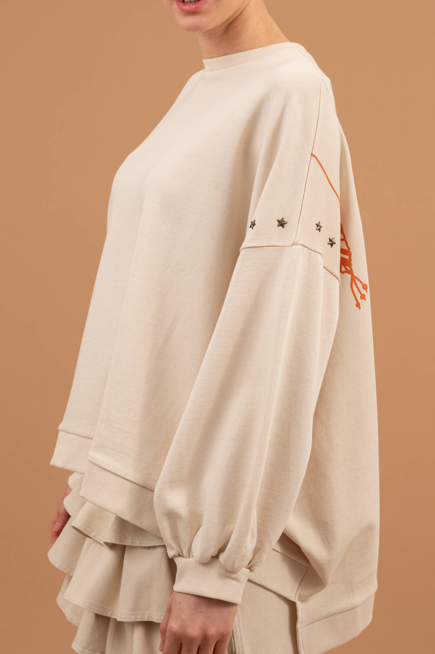 Oversized Sweater IZAR in Sand