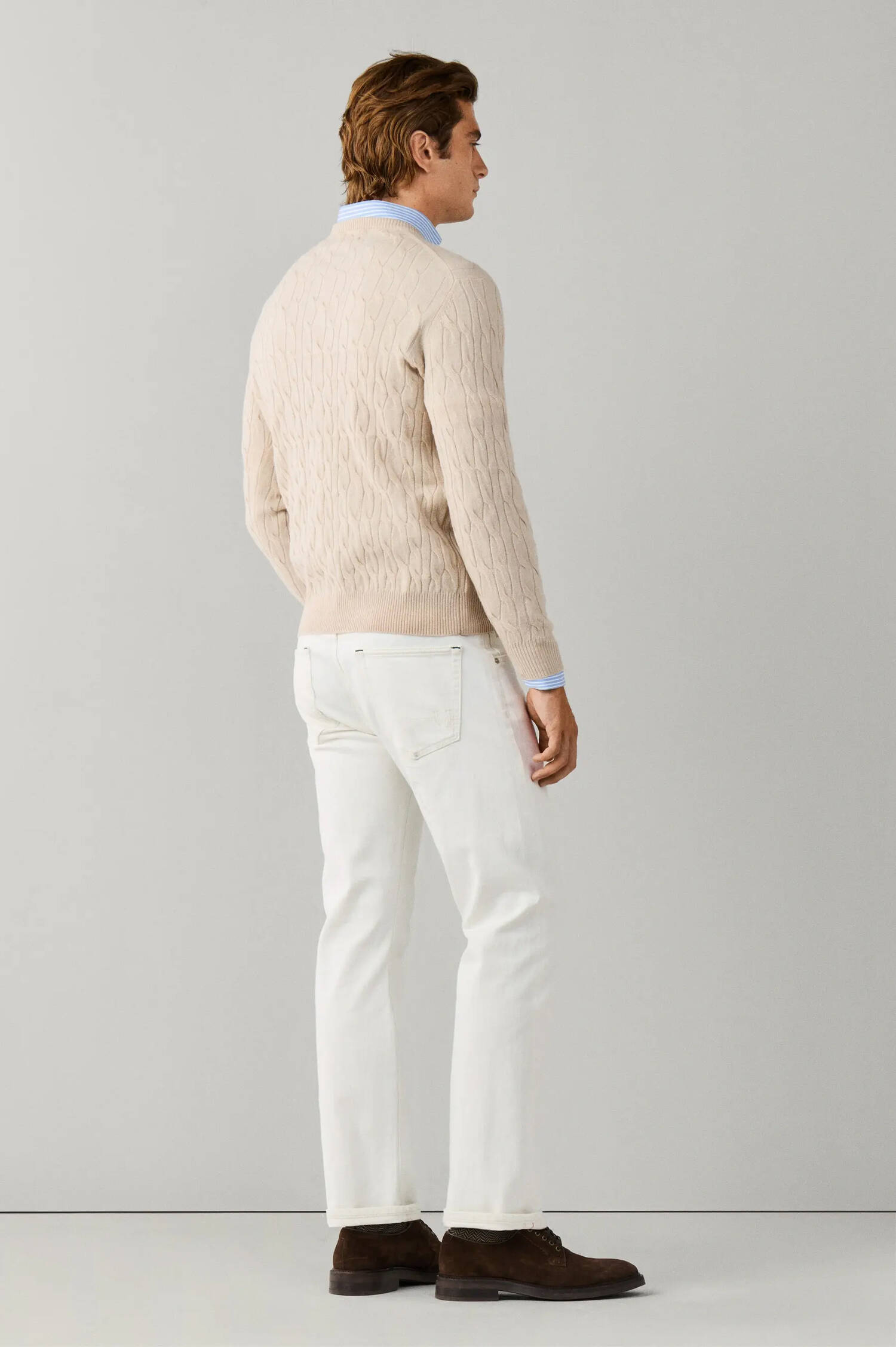 Lammwoll-Pullover in Beige Lammwoll-Pullover in Beige