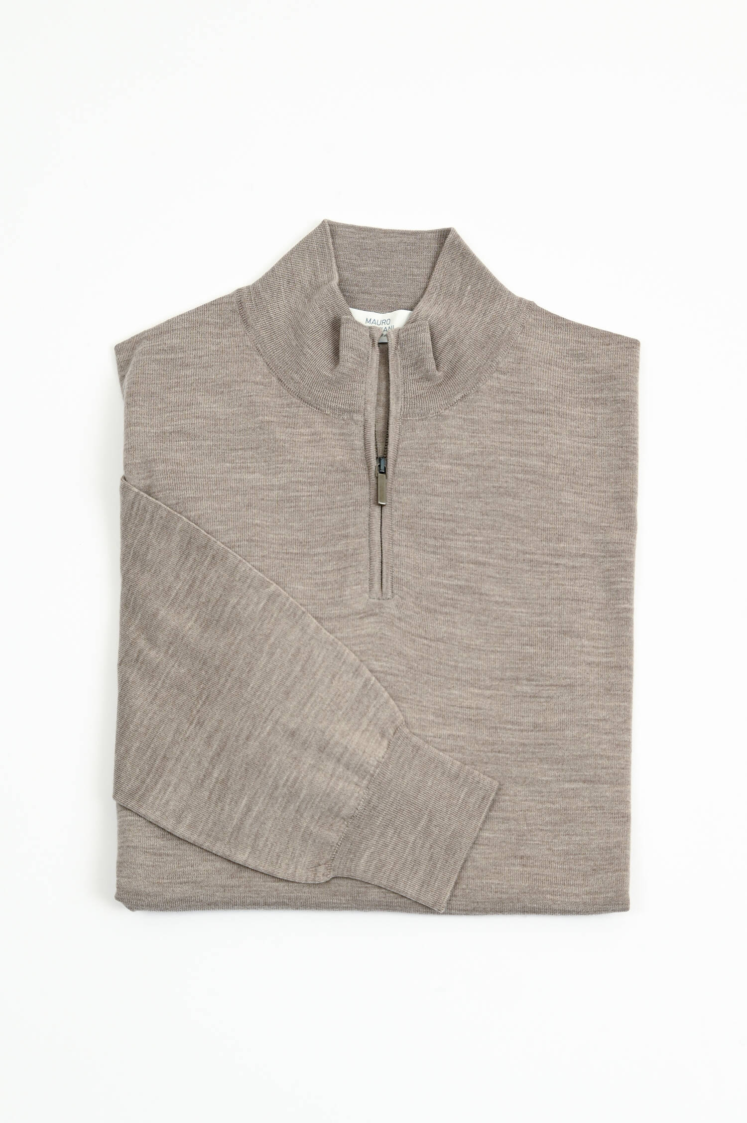 Feinstrickpullover aus Wolle in Beige