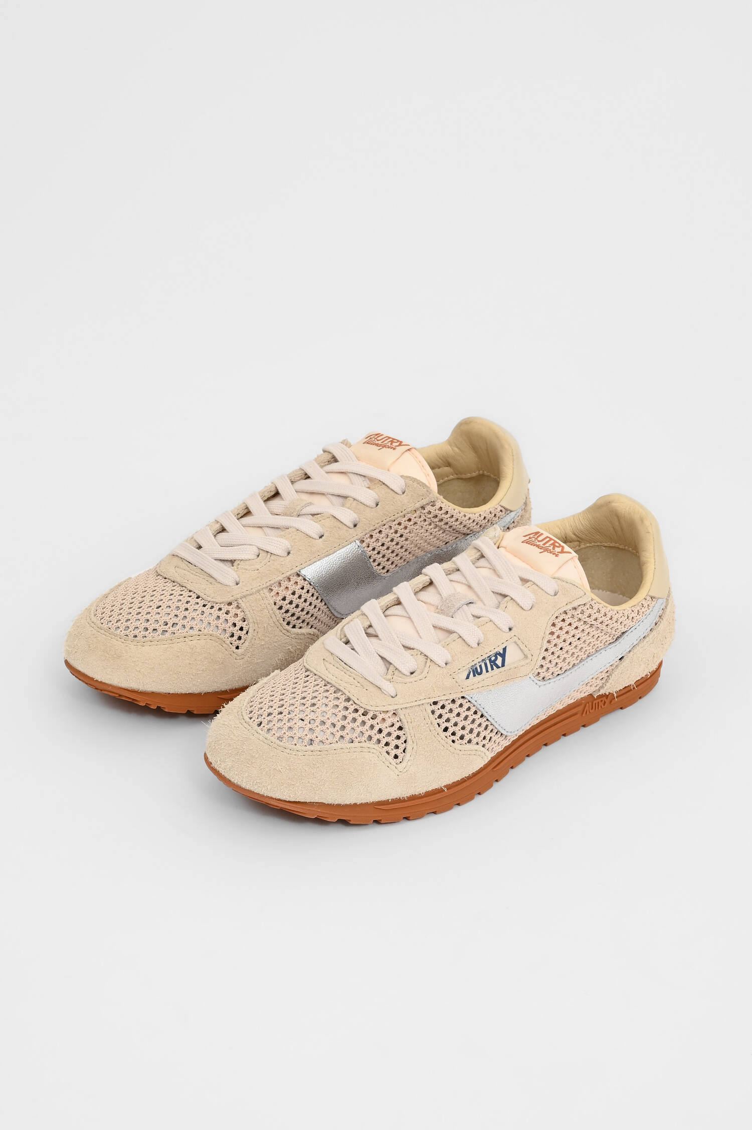 Sneaker Windspin in Knit Sand Silver