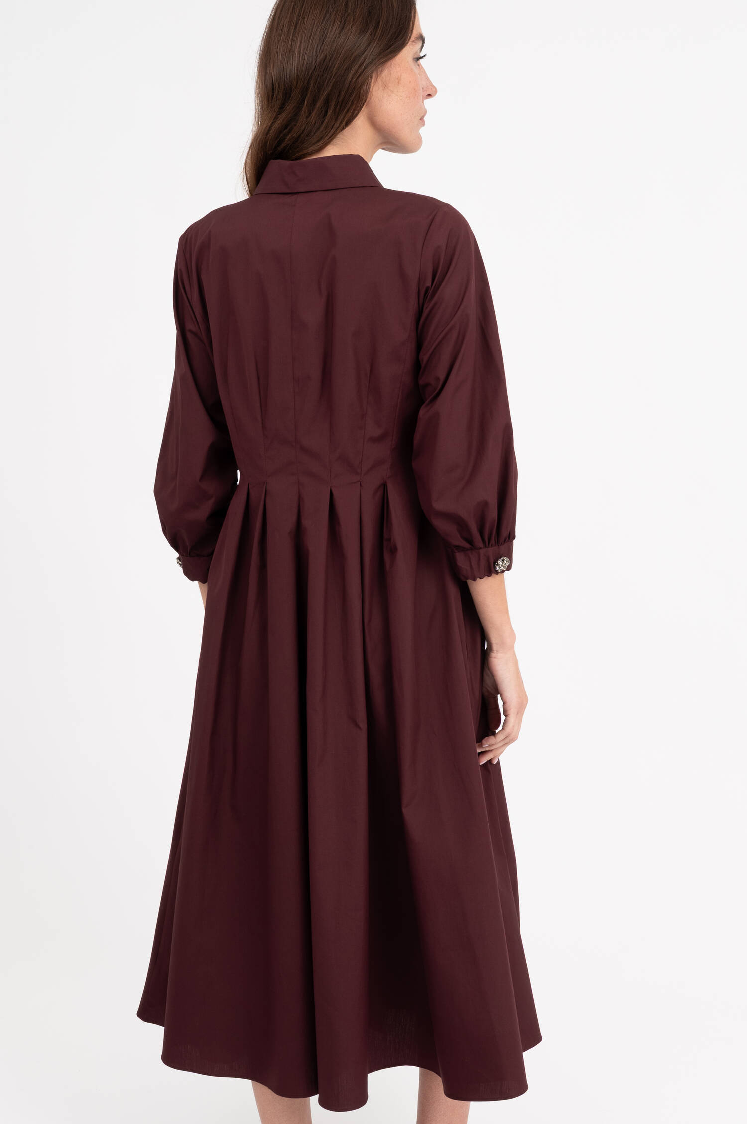 Hemdblusenkleid ADAGIO in Burgundy