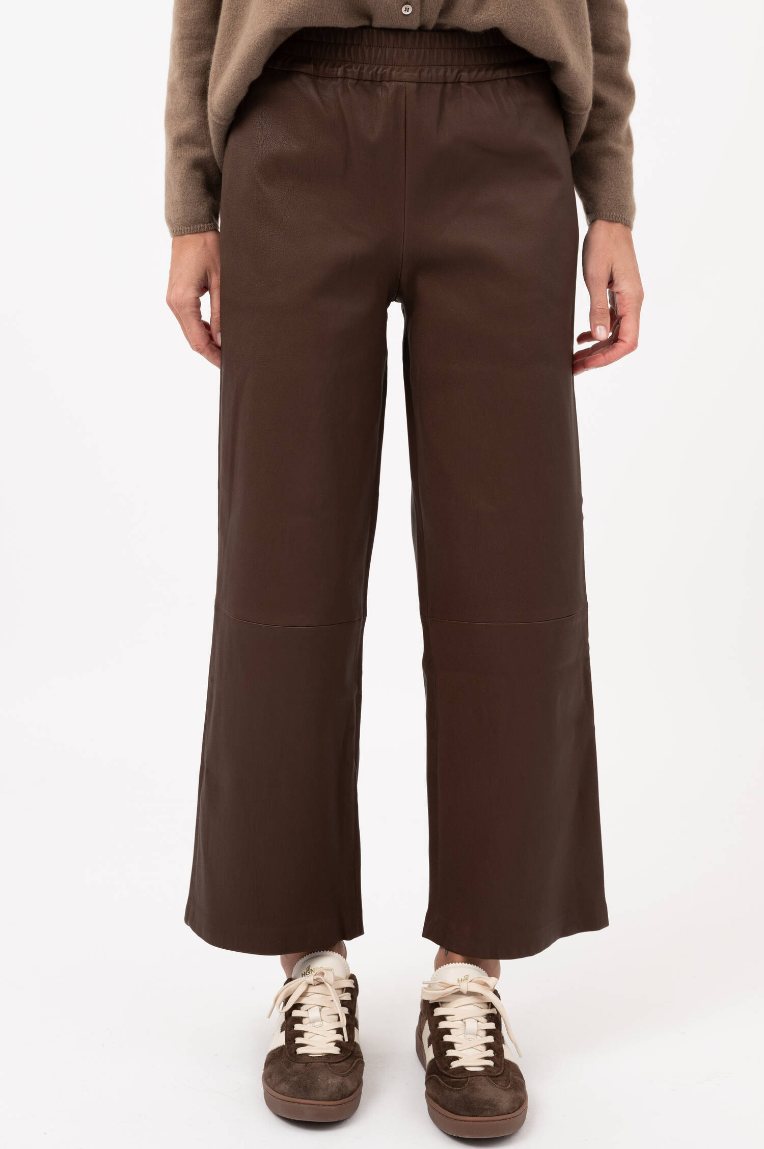 Nappa-Stretch-Lederschlupfhose CANAN in Braun
