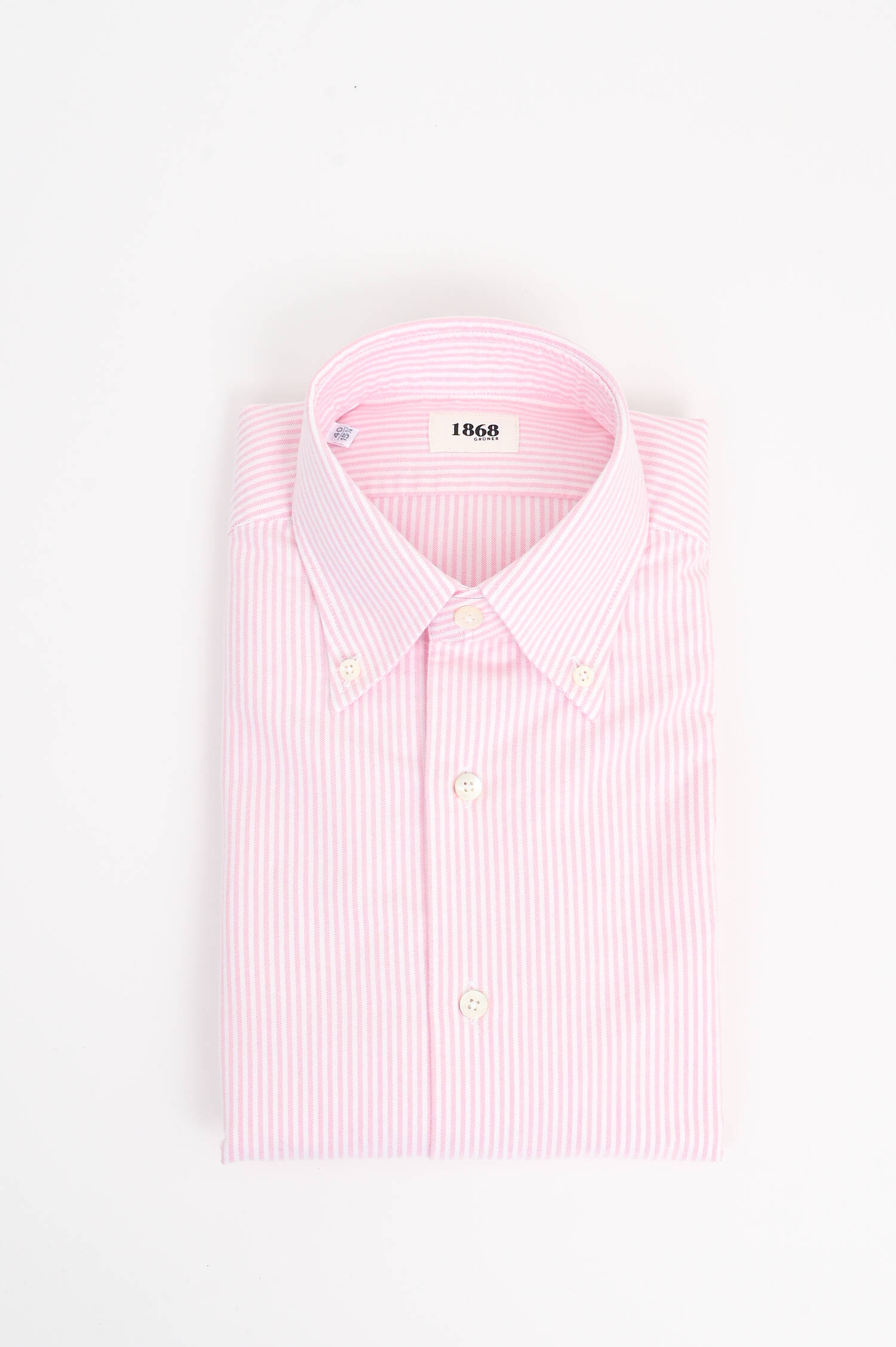 Gestreiftes Oxford Hemd in Weiß/Rosa