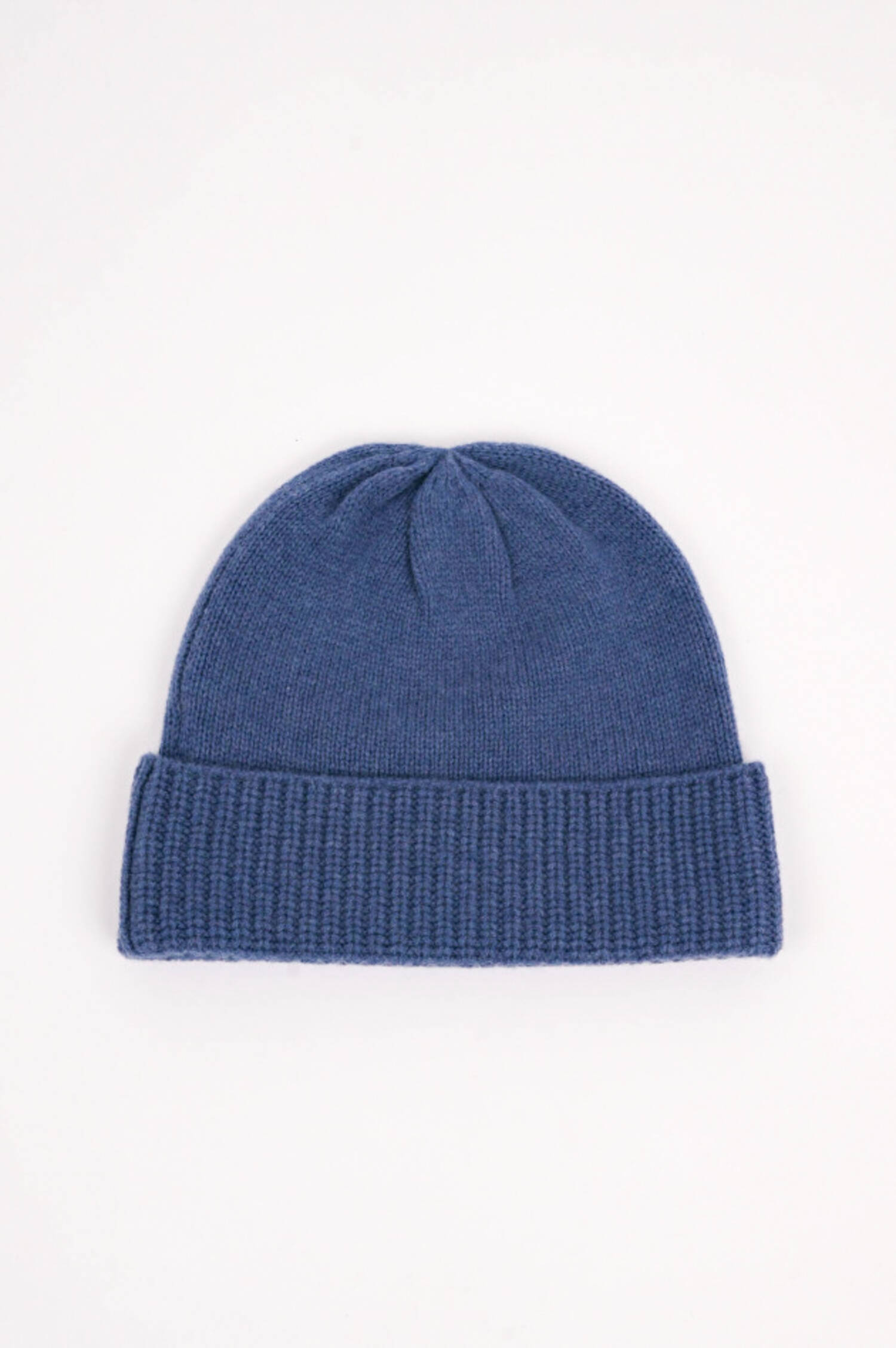 Cashmere Mütze in Mittelblau meliert