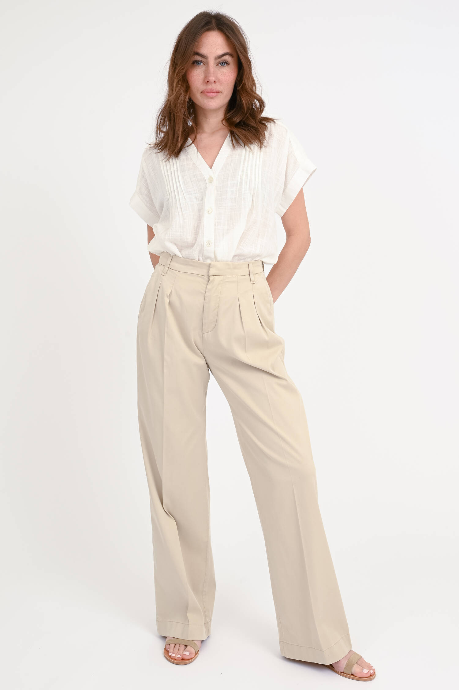 Pleated Chino in Cold Brew