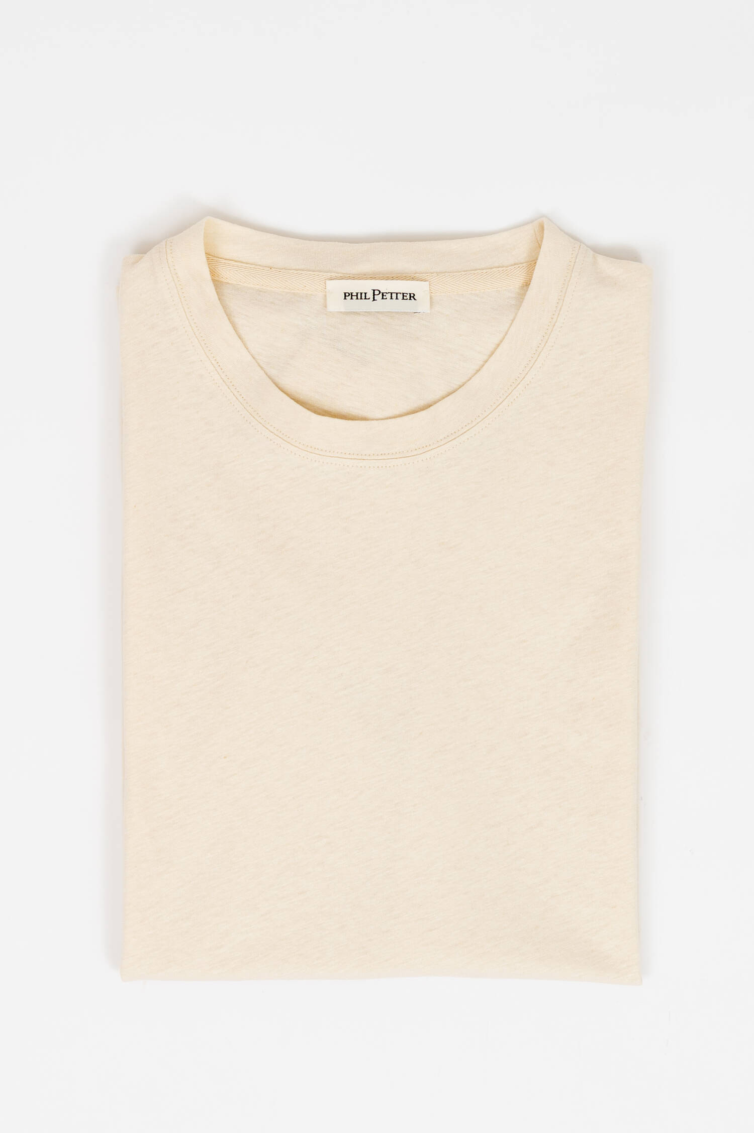 Leinenmix T-Shirt in Natur