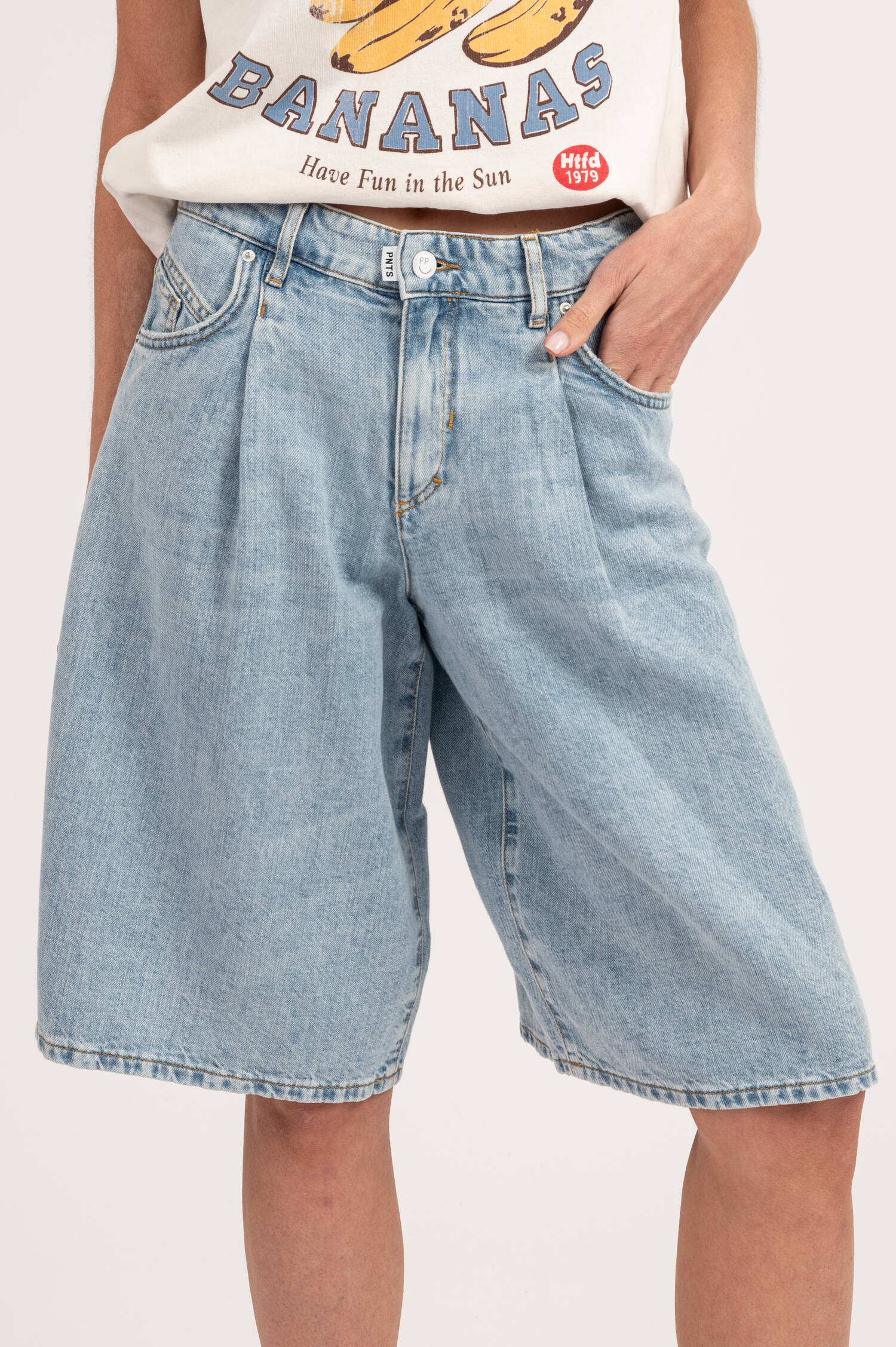 Bermuda Jeans 30 THE GENTS in Hellblau