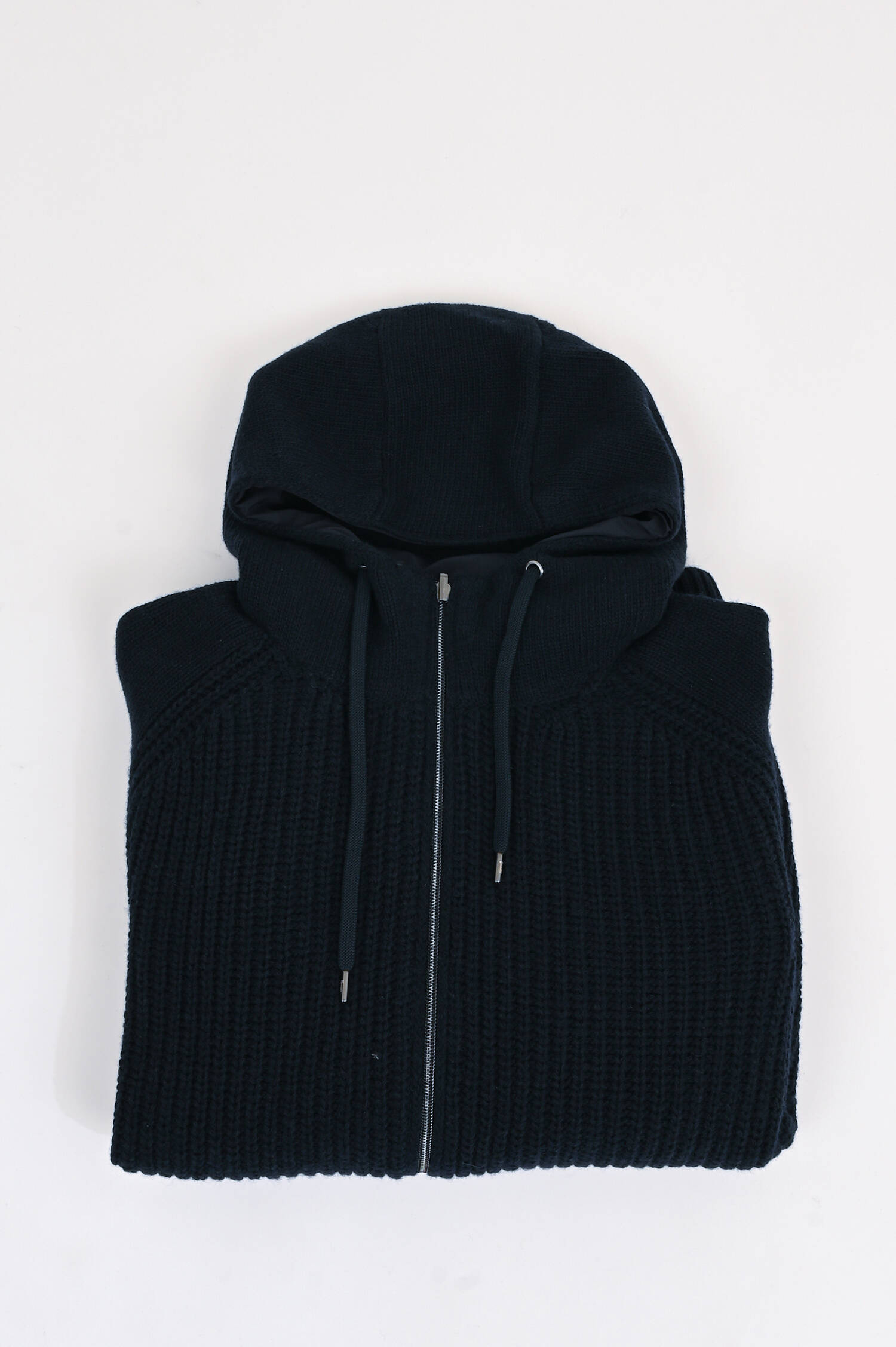 Wendejacke aus Strick und Nylon in Navy