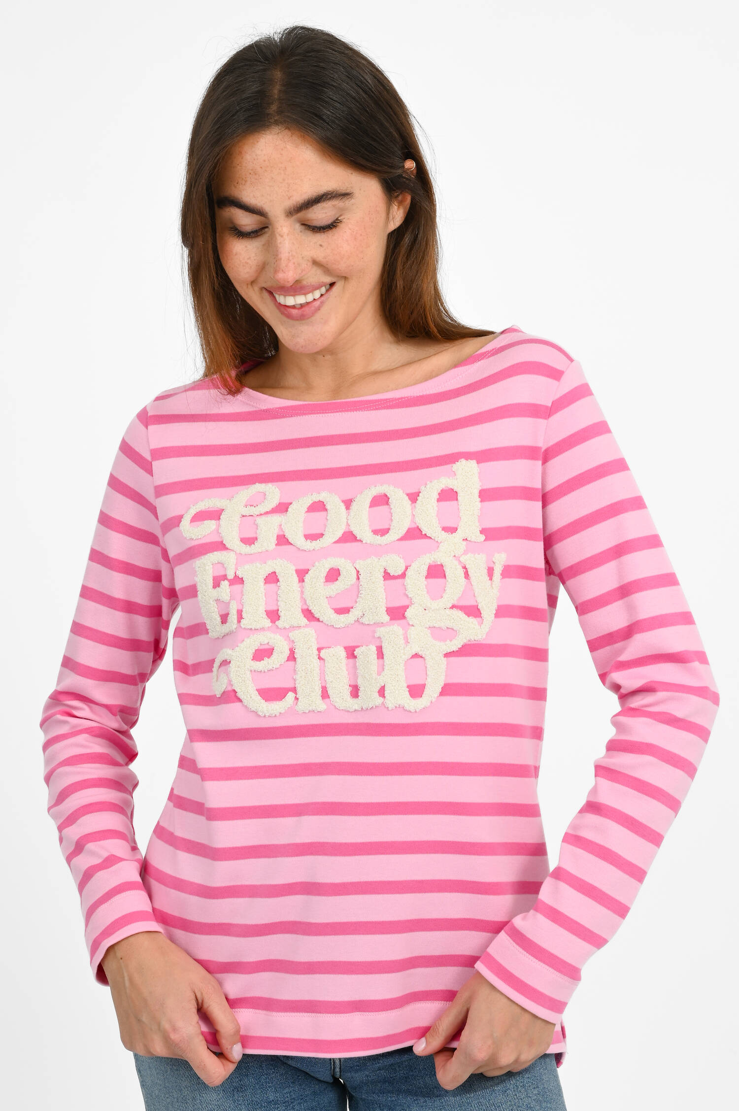 Langarmshirt GOOD ENERGY in Blossompink/Pink