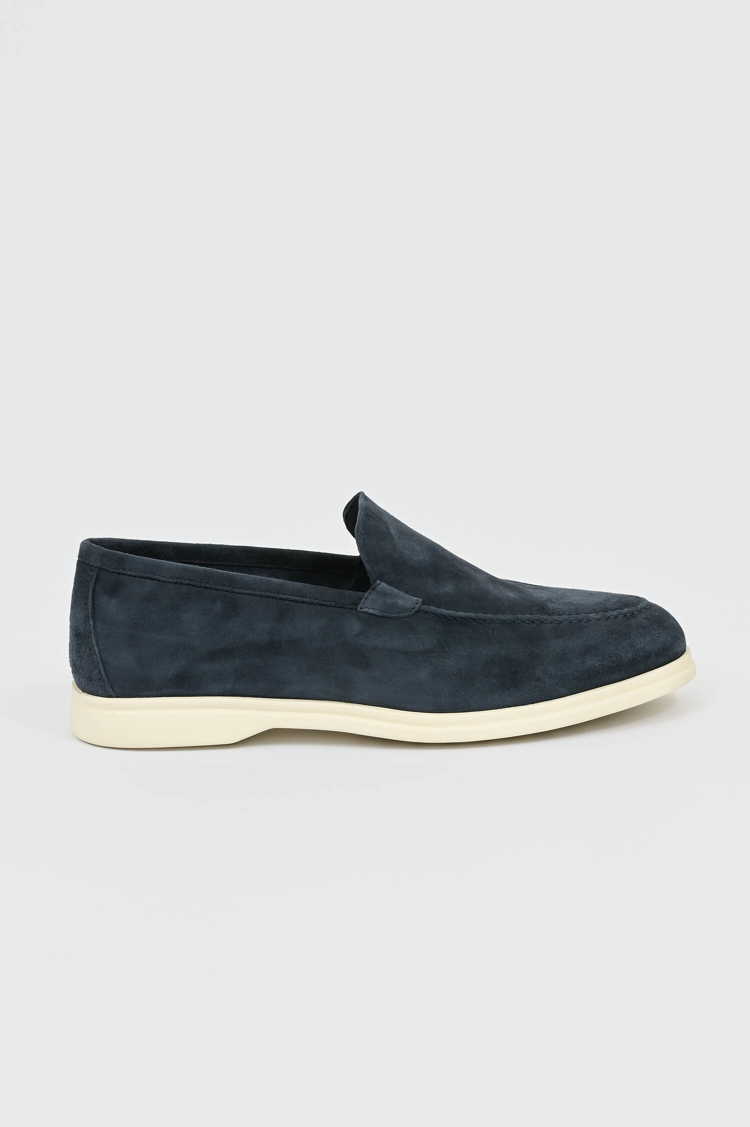 Veloursleder Loafer in Blau
