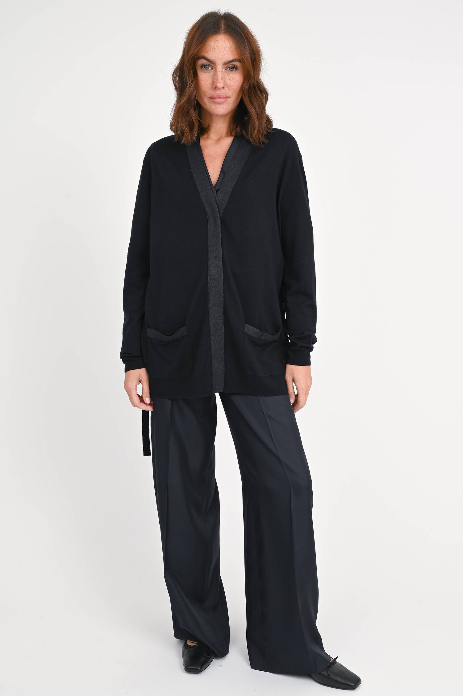 Cardigan aus Wolle in Navy