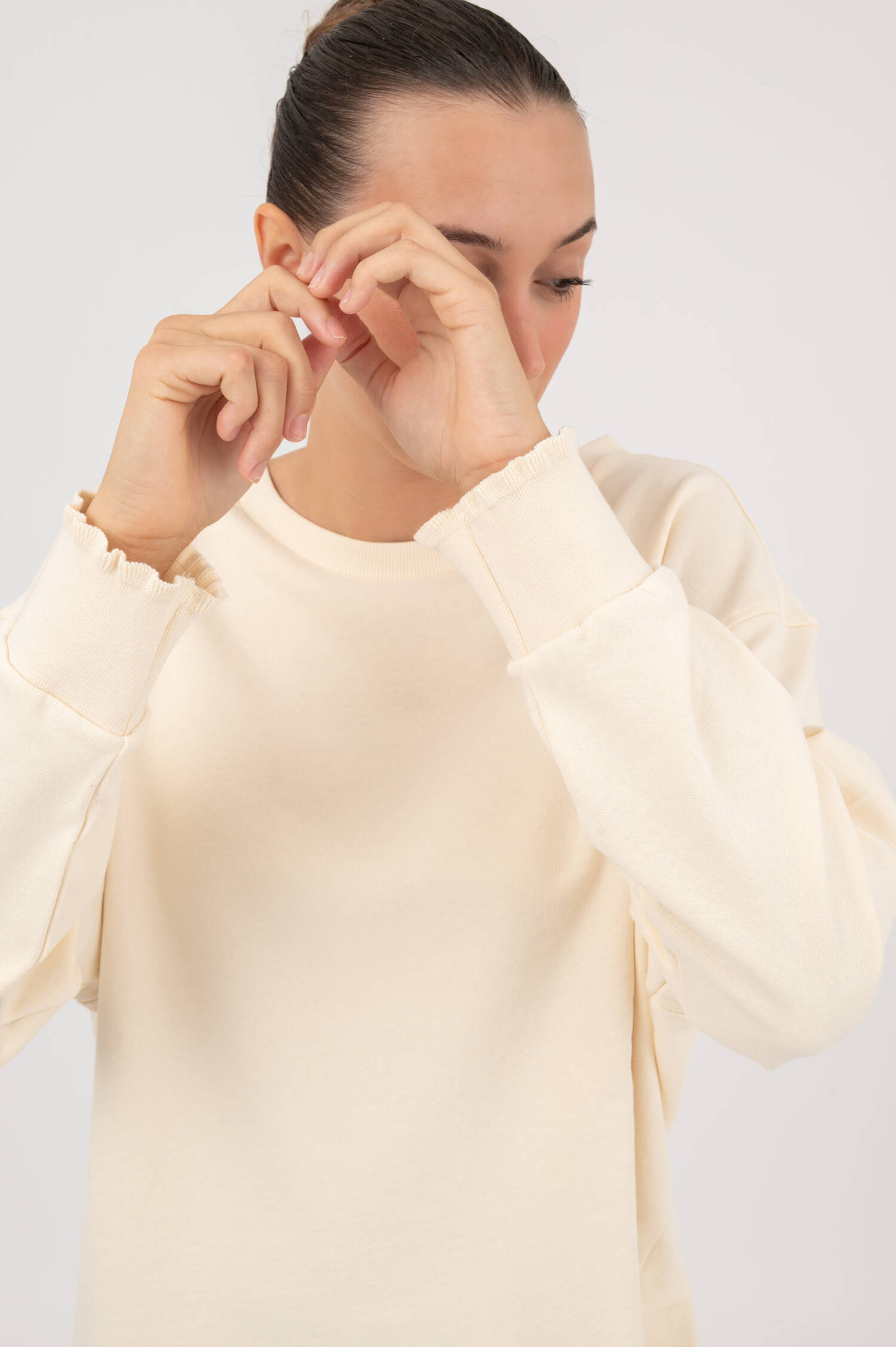 Sweater VIOLA mit Wellen in Off-White