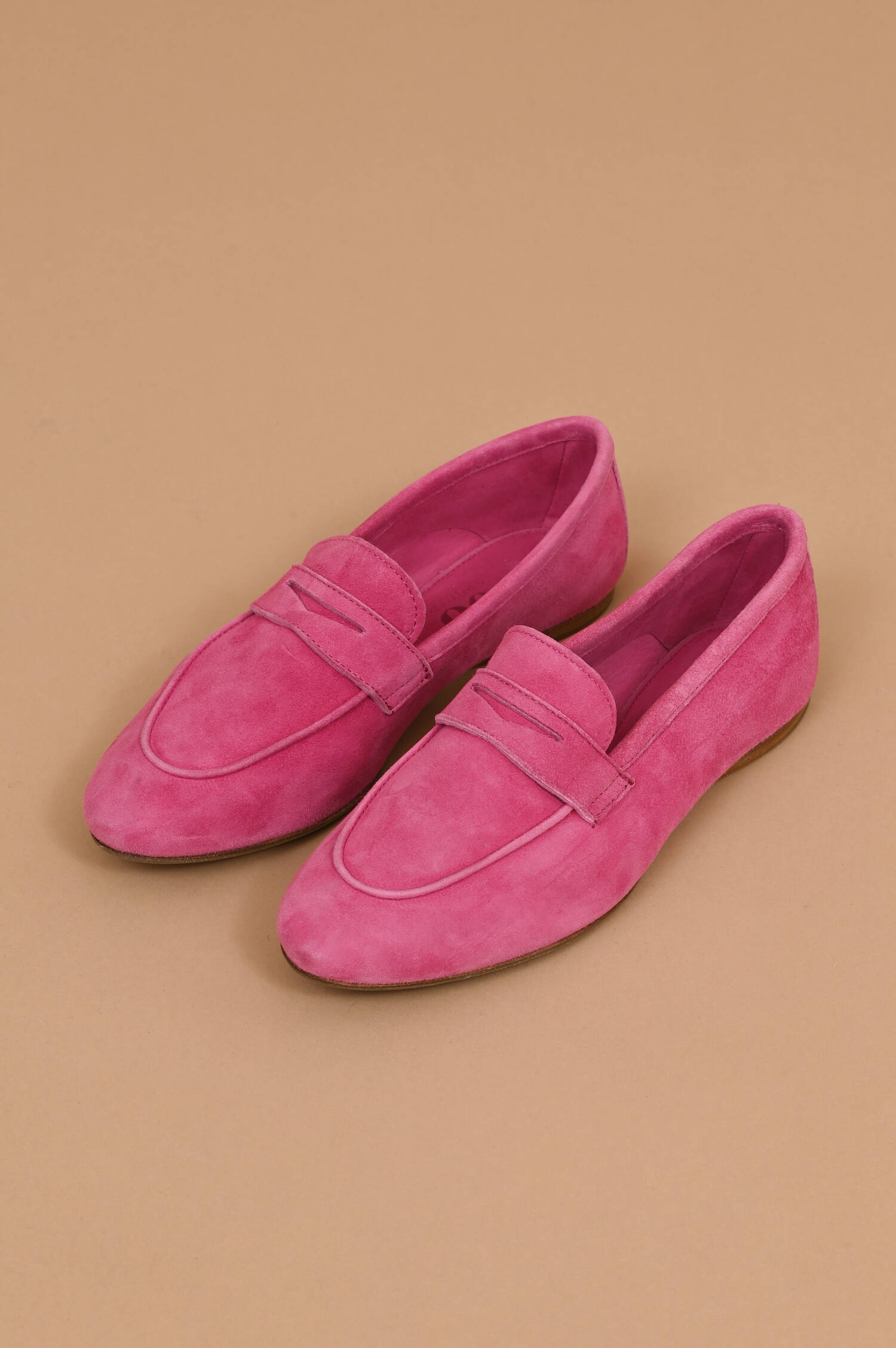 Veloursleder-Loafer in Fuxiapink Veloursleder-Loafer in Fuxiapink
